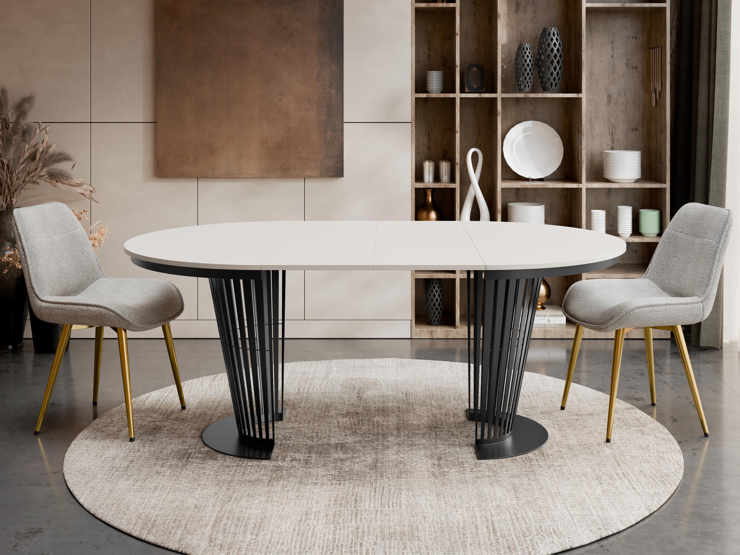 Table Oswego 181 (Noir + Cachemire)