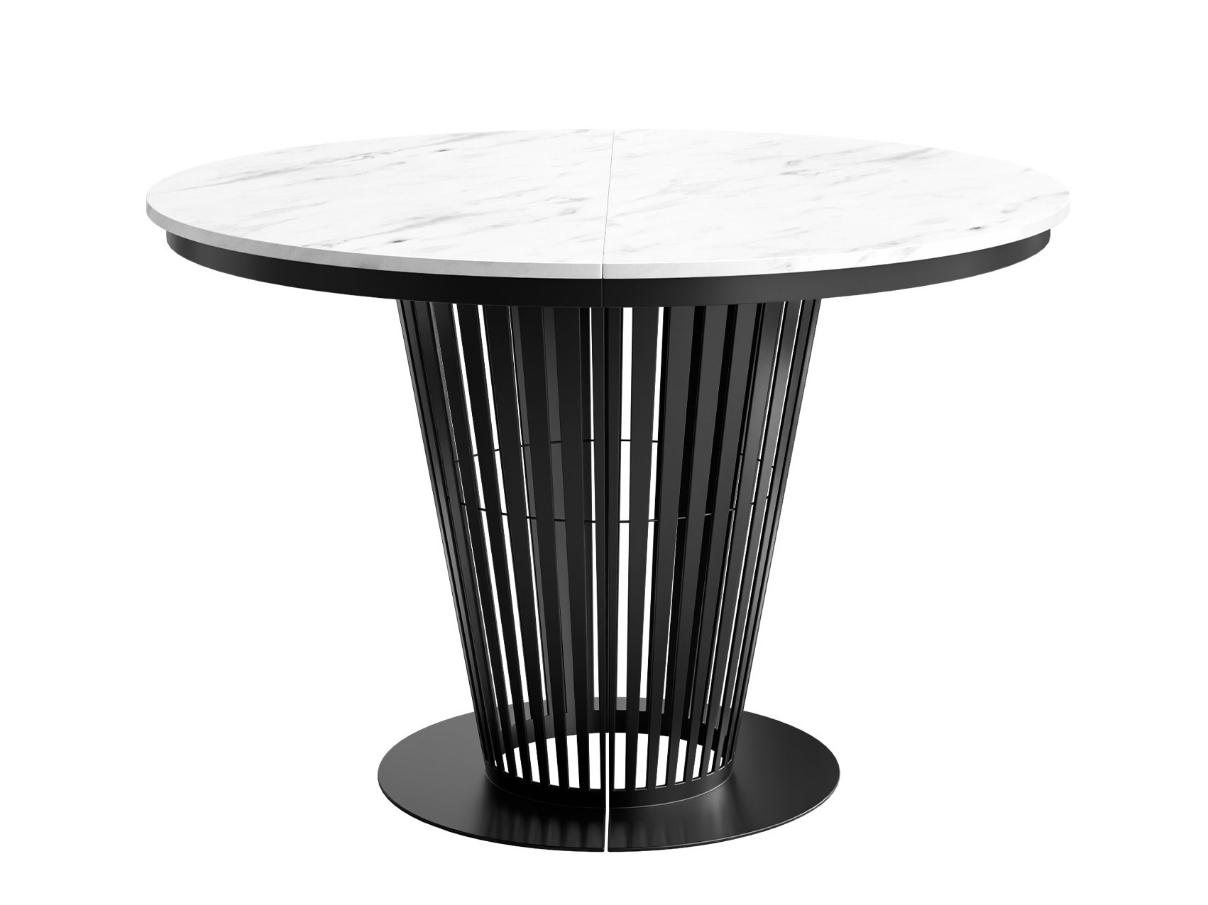 Table Oswego 181 (Noir + Marbre blanc)