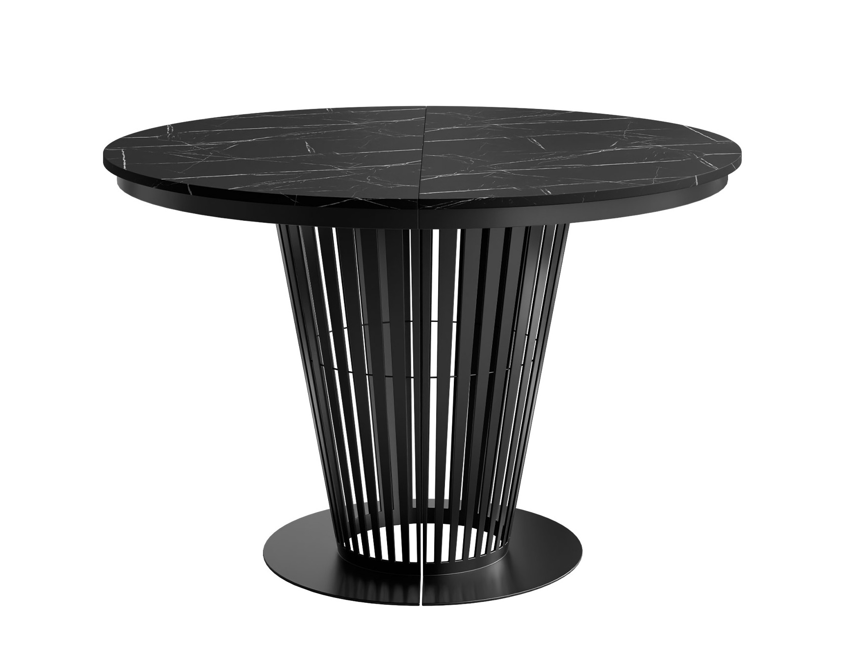 Table Oswego 181 (Noir + Marbre noir)