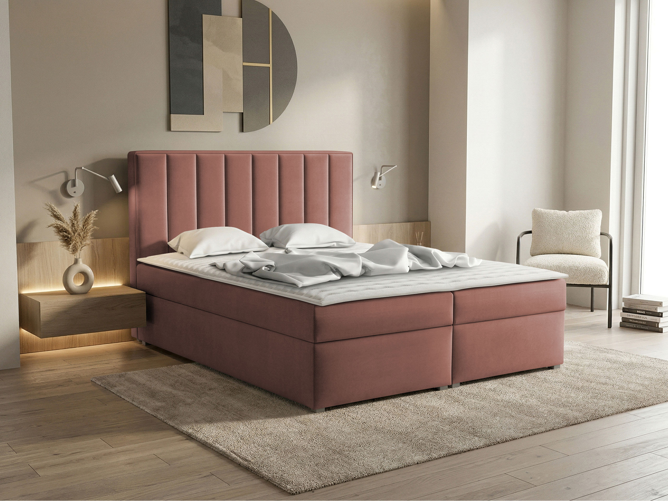 Lit boxspring Pomona 116 (Magic velours 2258)