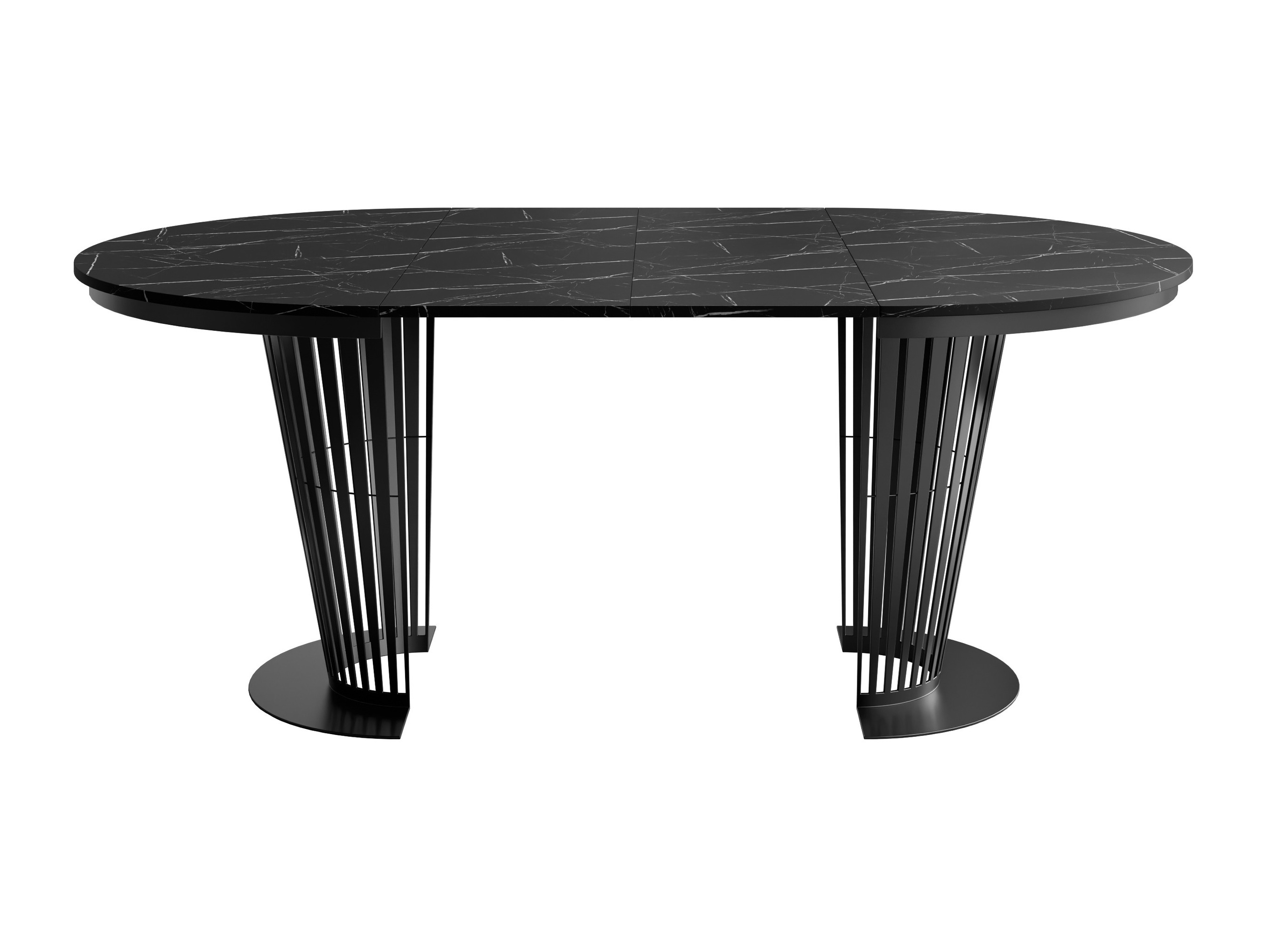 Table Oswego 181 (Noir + Marbre noir)