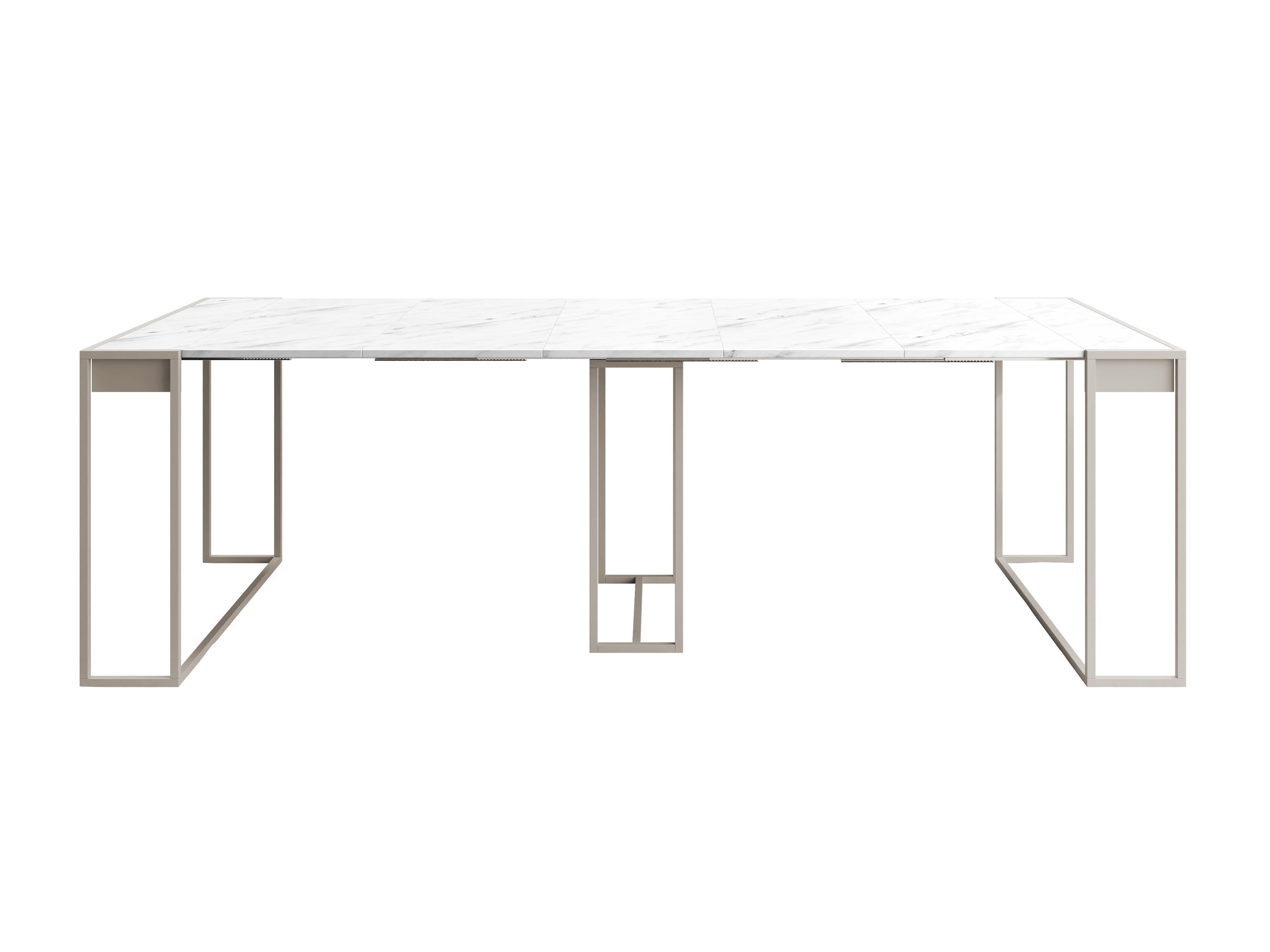 Table pliante Oswego 180 (Marbre blanc + Cachemire)