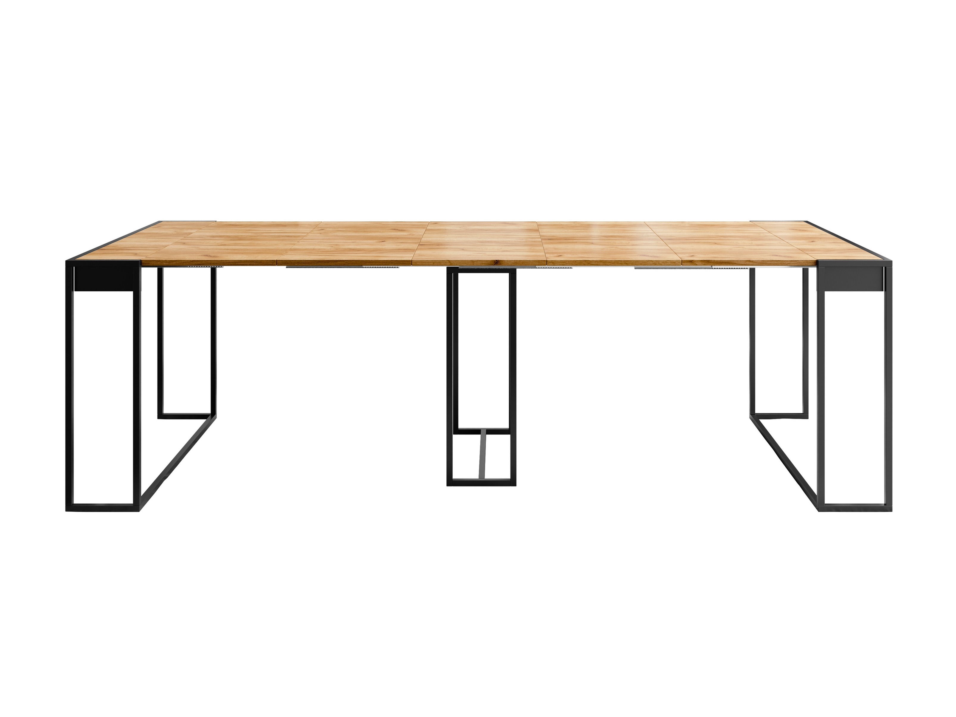 Table pliante Oswego 180 (Noir + Craft chêne)