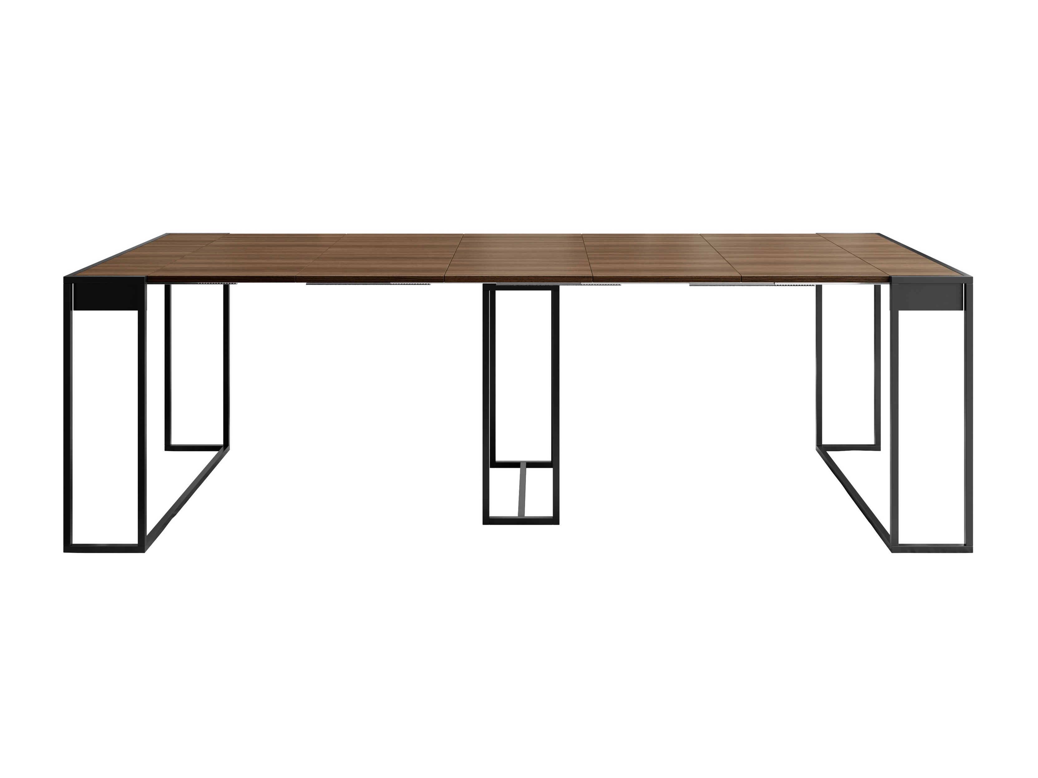 Table pliante Oswego 180 (Noir + Noix sombre)