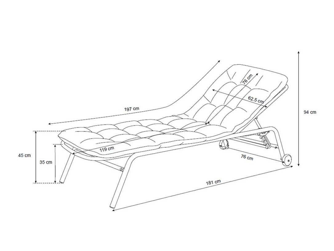Chaise longue de jardin Mandeville 360