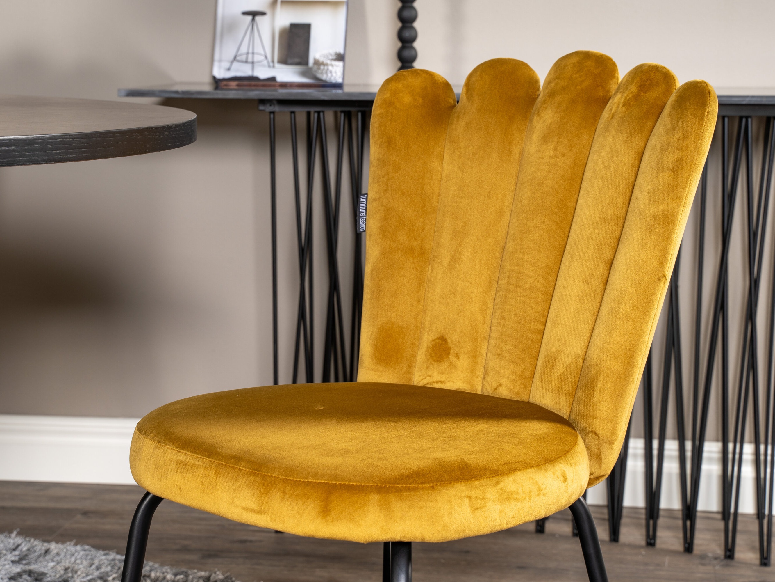 Salle à manger complète Dallas 316 (Jaune + Noir)