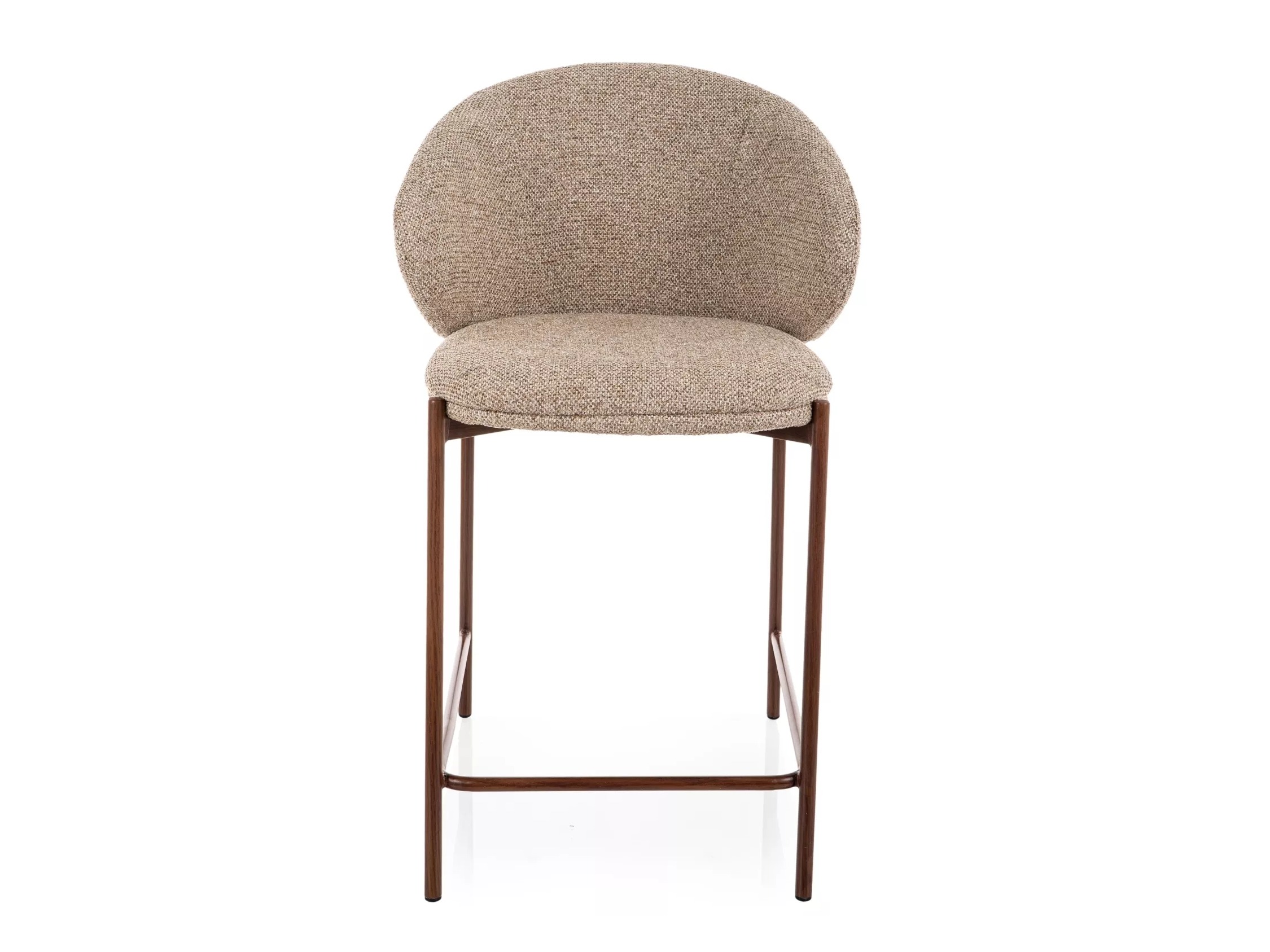 Chaise de bar mi-hauteur Detroit 947 (Brun clair + Noyer)