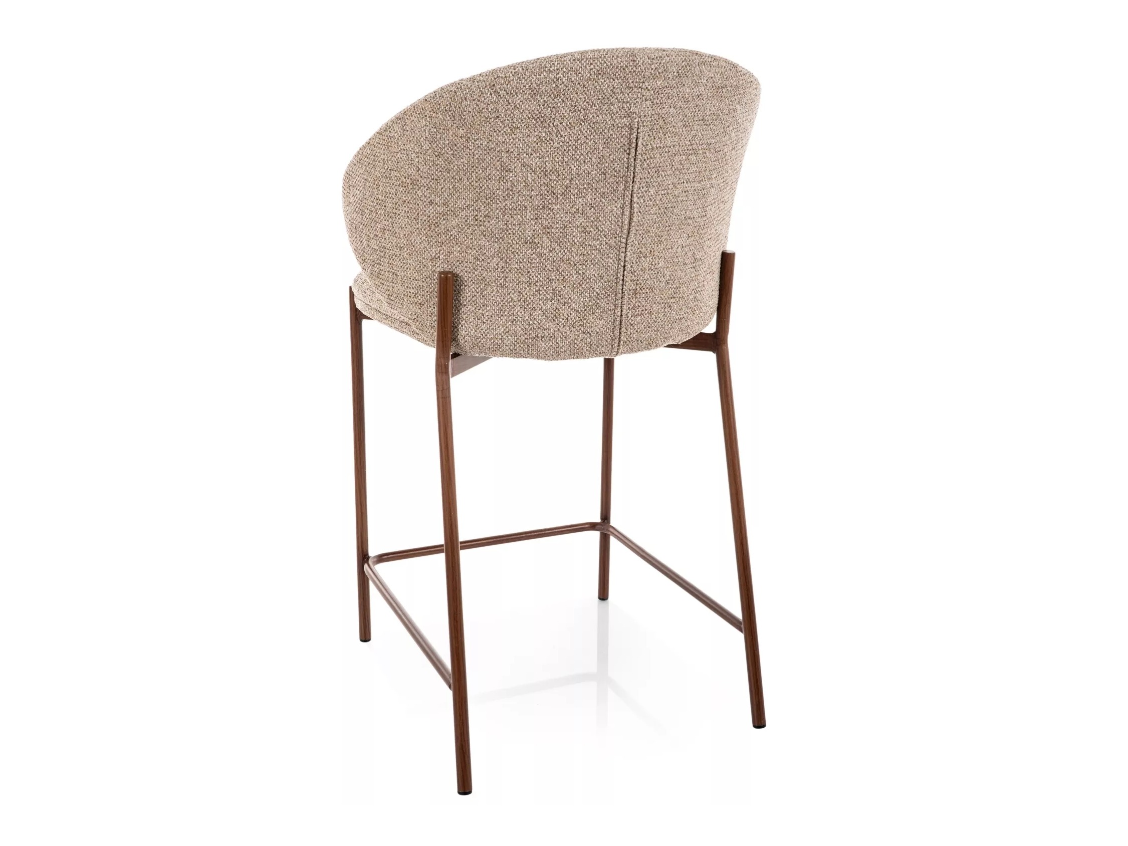 Chaise de bar mi-hauteur Detroit 947 (Brun clair + Noyer)