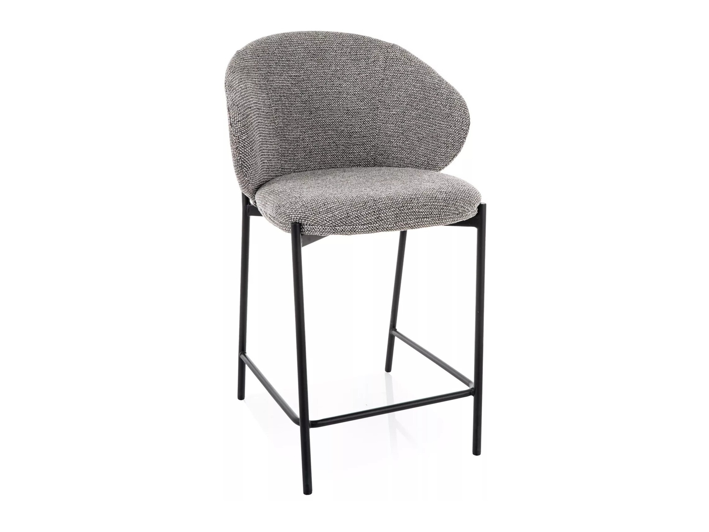 Chaise de bar mi-hauteur Detroit 947 (Gris + Noir)