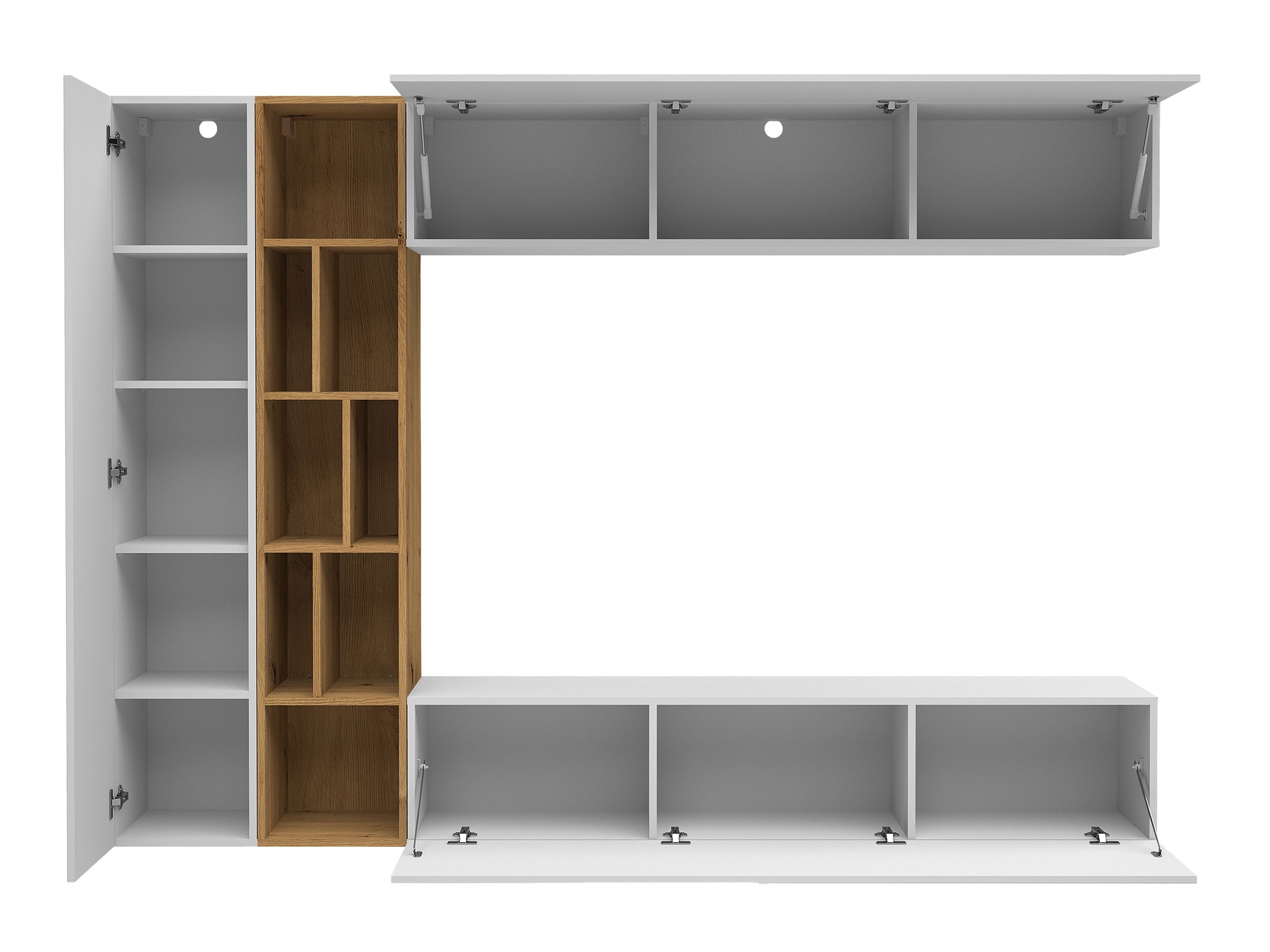 Ensemble de salon Comfivo Natura (Blanc + Graphite)
