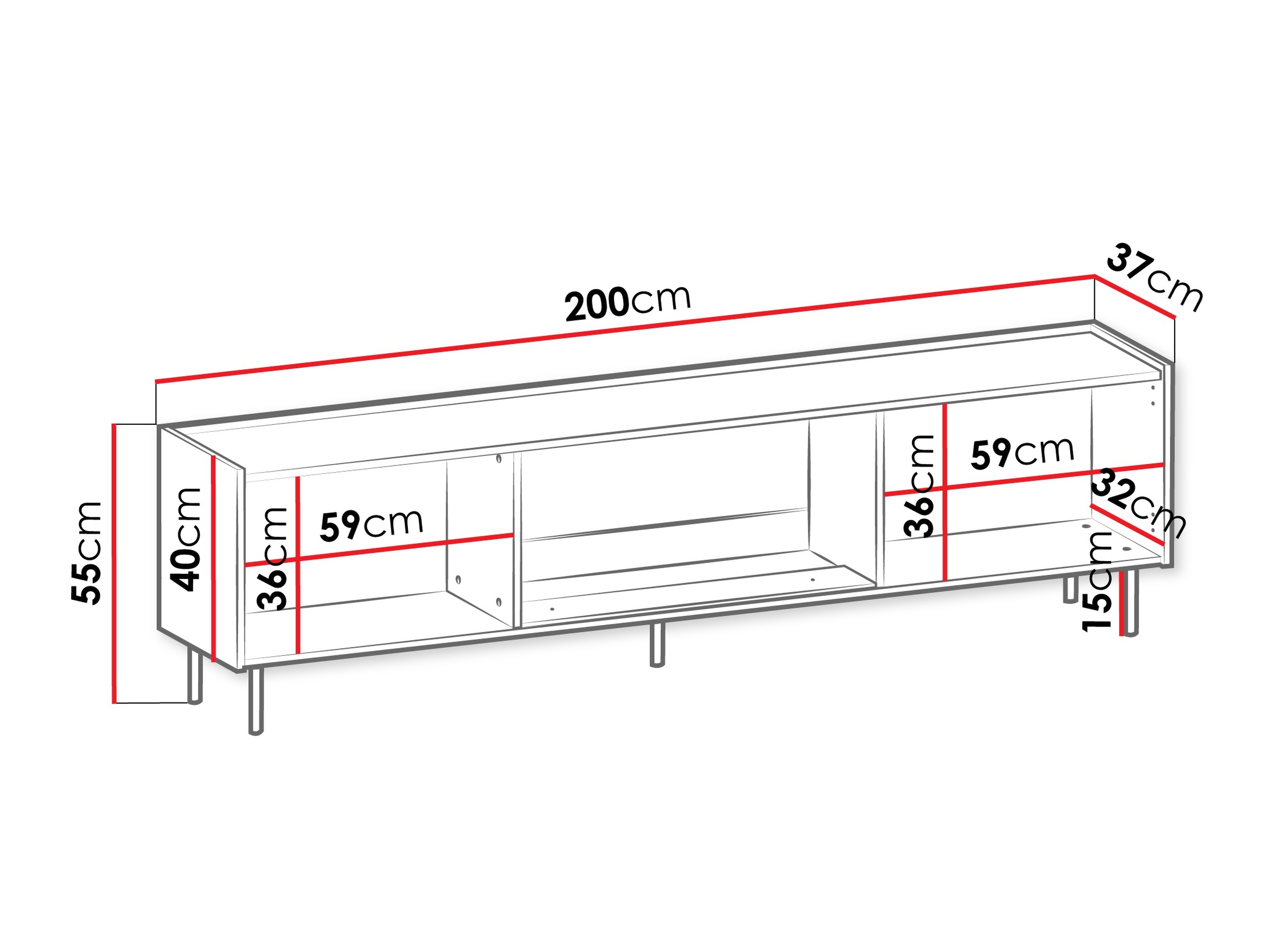 Meuble TV Comfivo Belviro 110