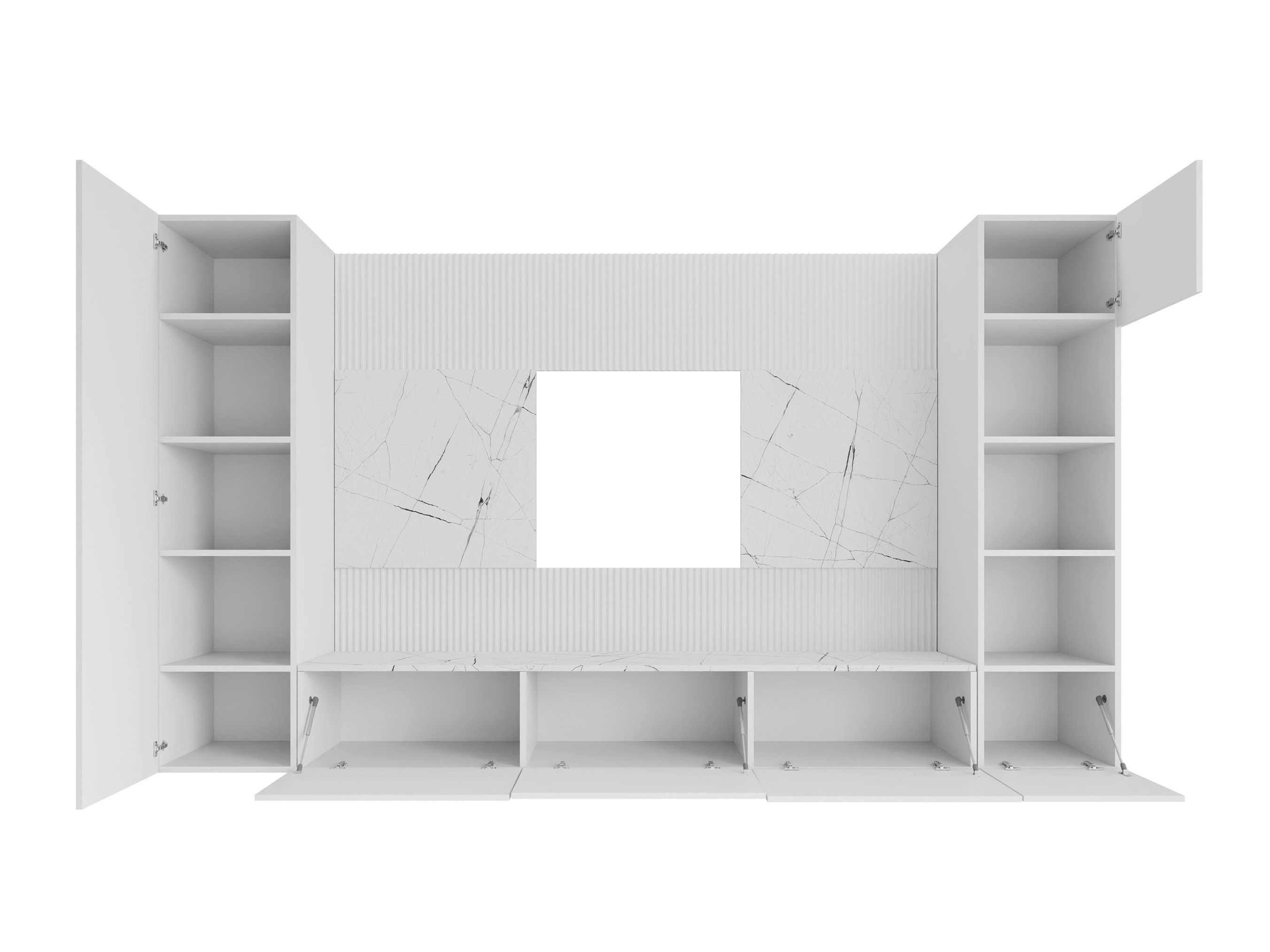Ensemble de salon Comfivo Salix IV (Noyer + Clair Travertine)