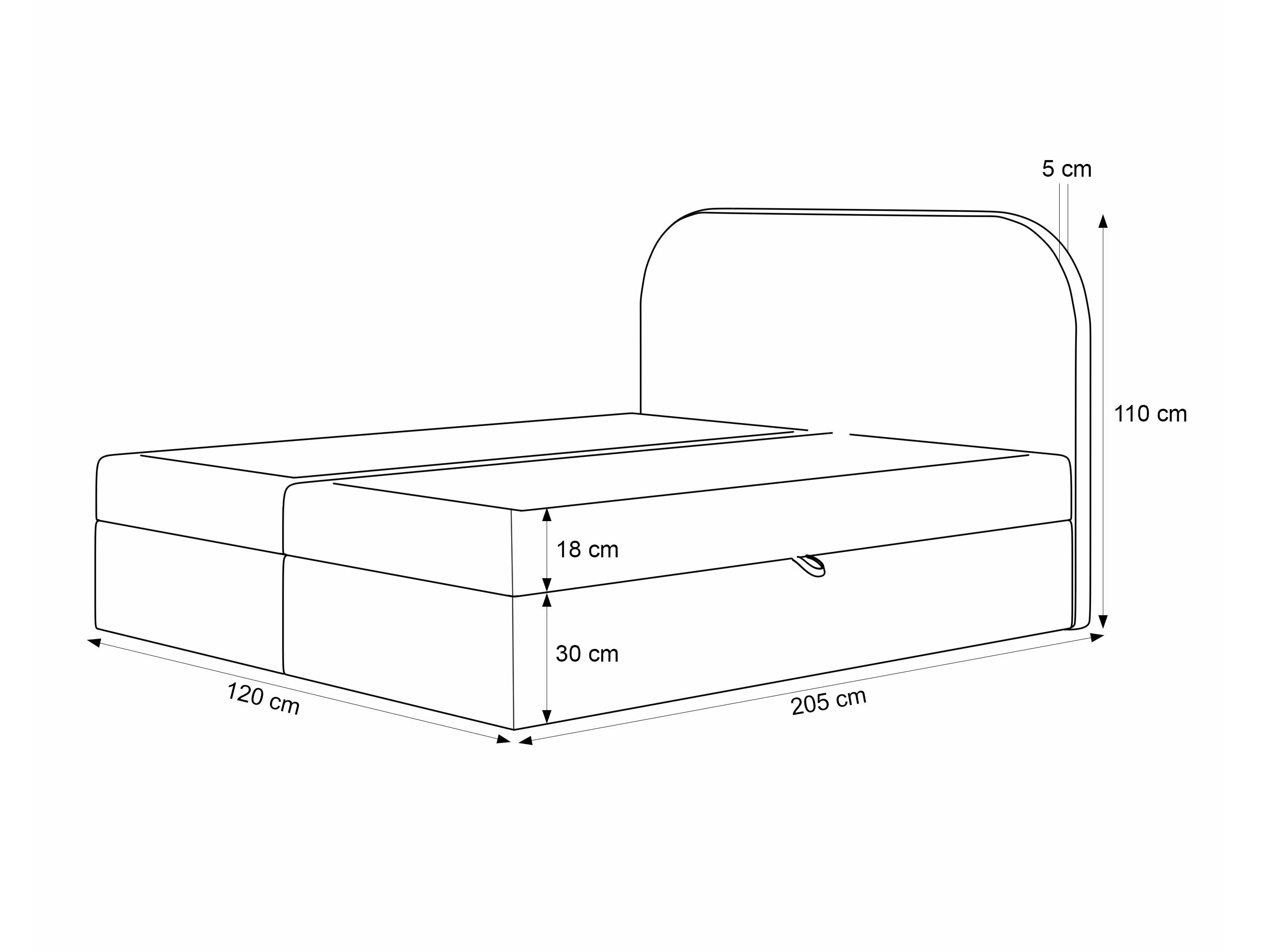 Lit boxspring Martinez 131 (Lumi 04)