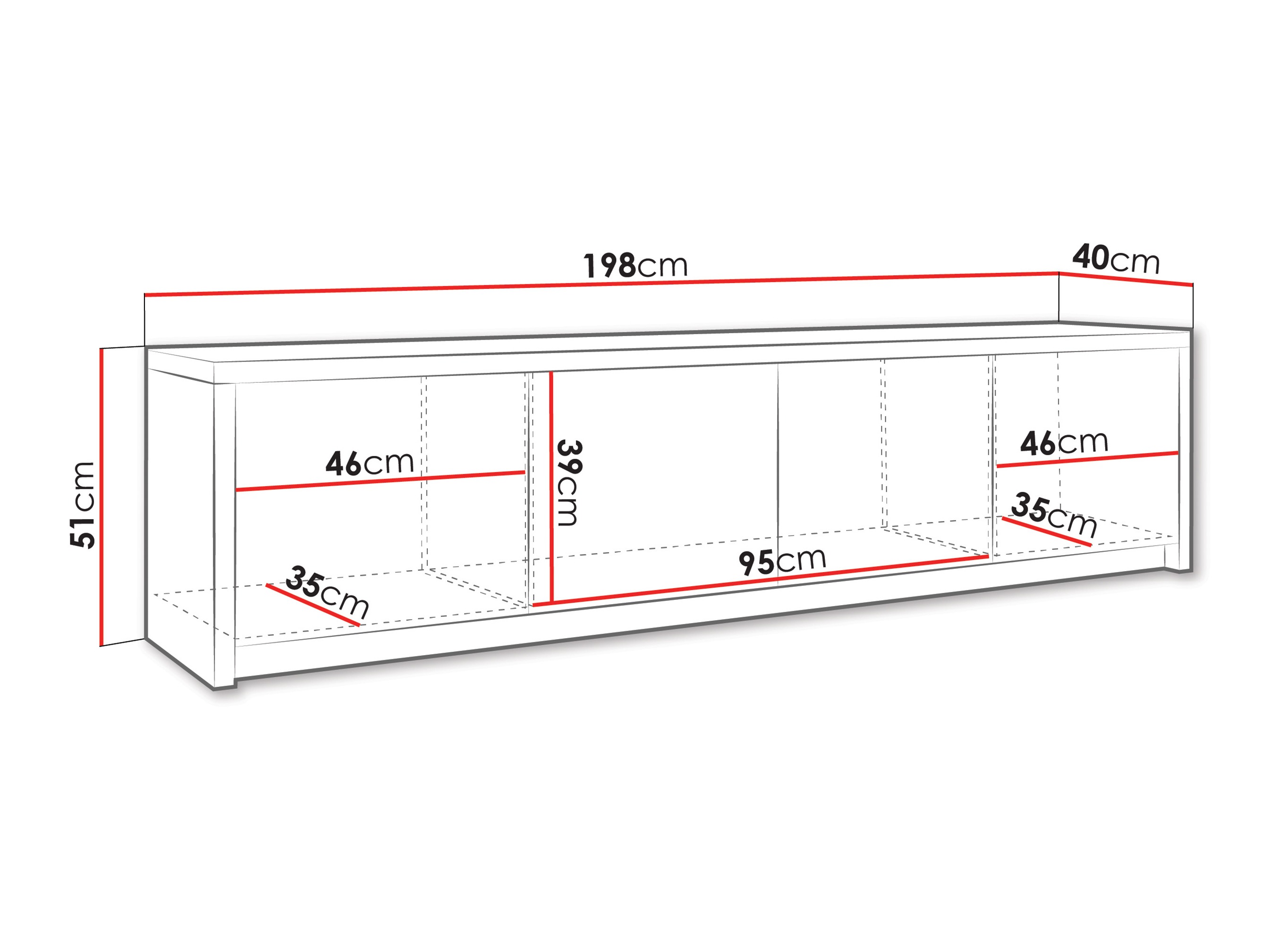 Meuble TV Providence 201 (Blanc)