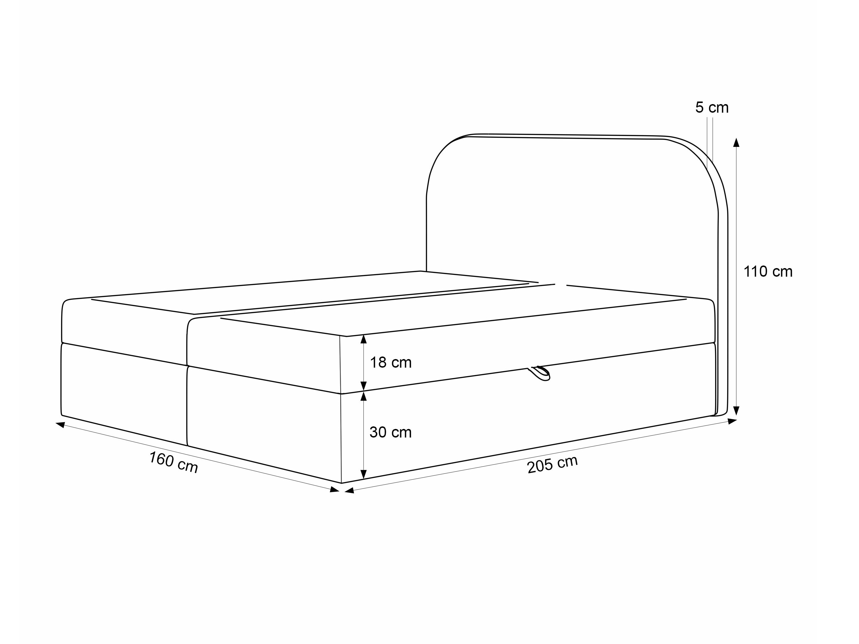 Lit boxspring Martinez 131 (Monte 16)