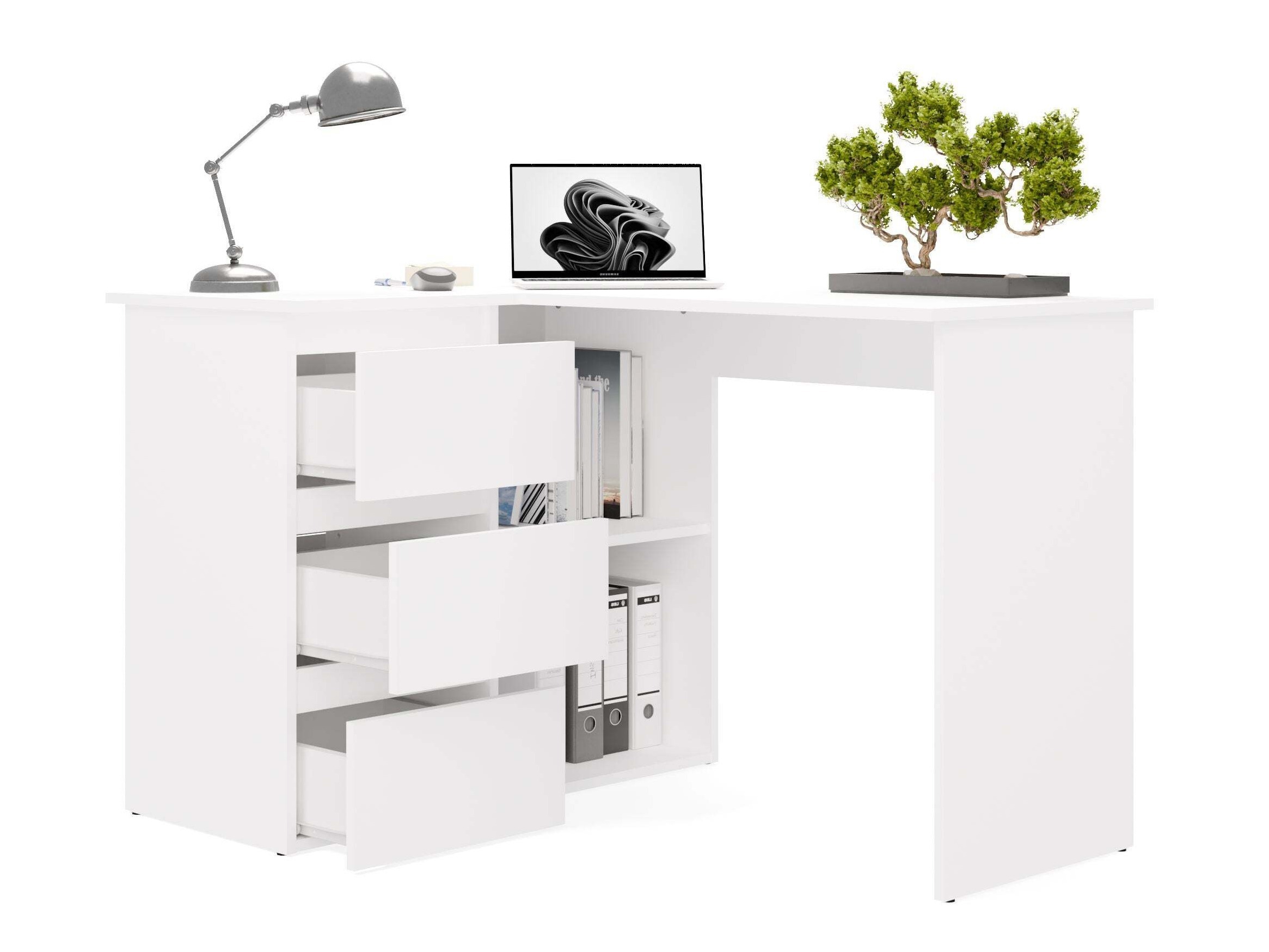 Bureau d'angle Mandeville 365 (Blanc)