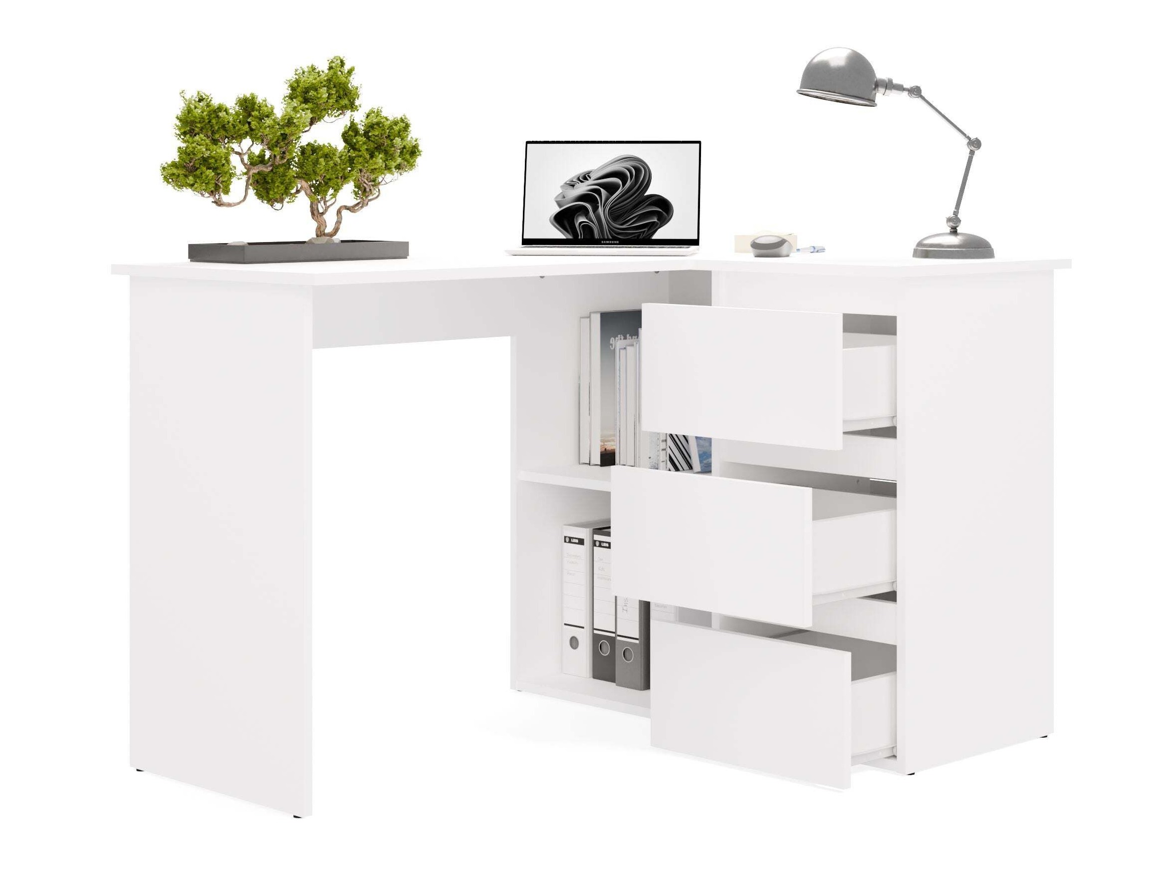 Bureau d'angle Mandeville 365 (Blanc)