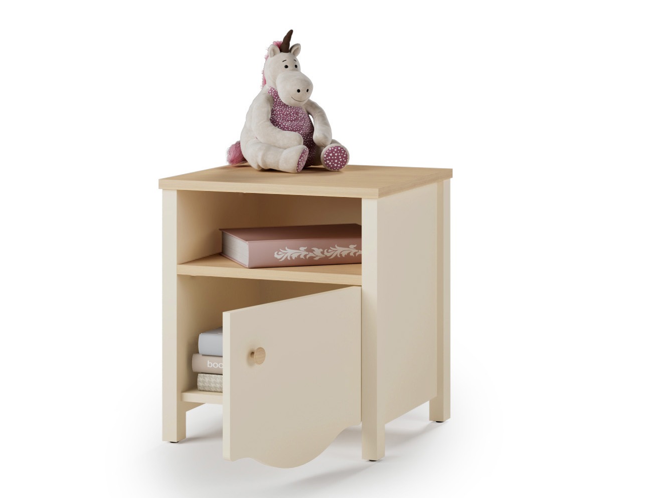 Table de chevet Velferi 117 (Beige + Chêne)