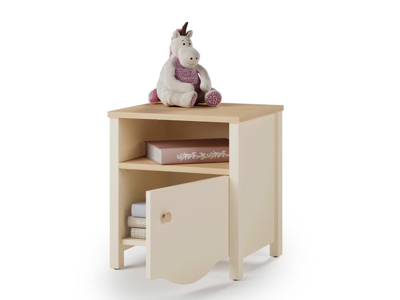 Table de chevet Velferi 117 (Blanc + Rose)