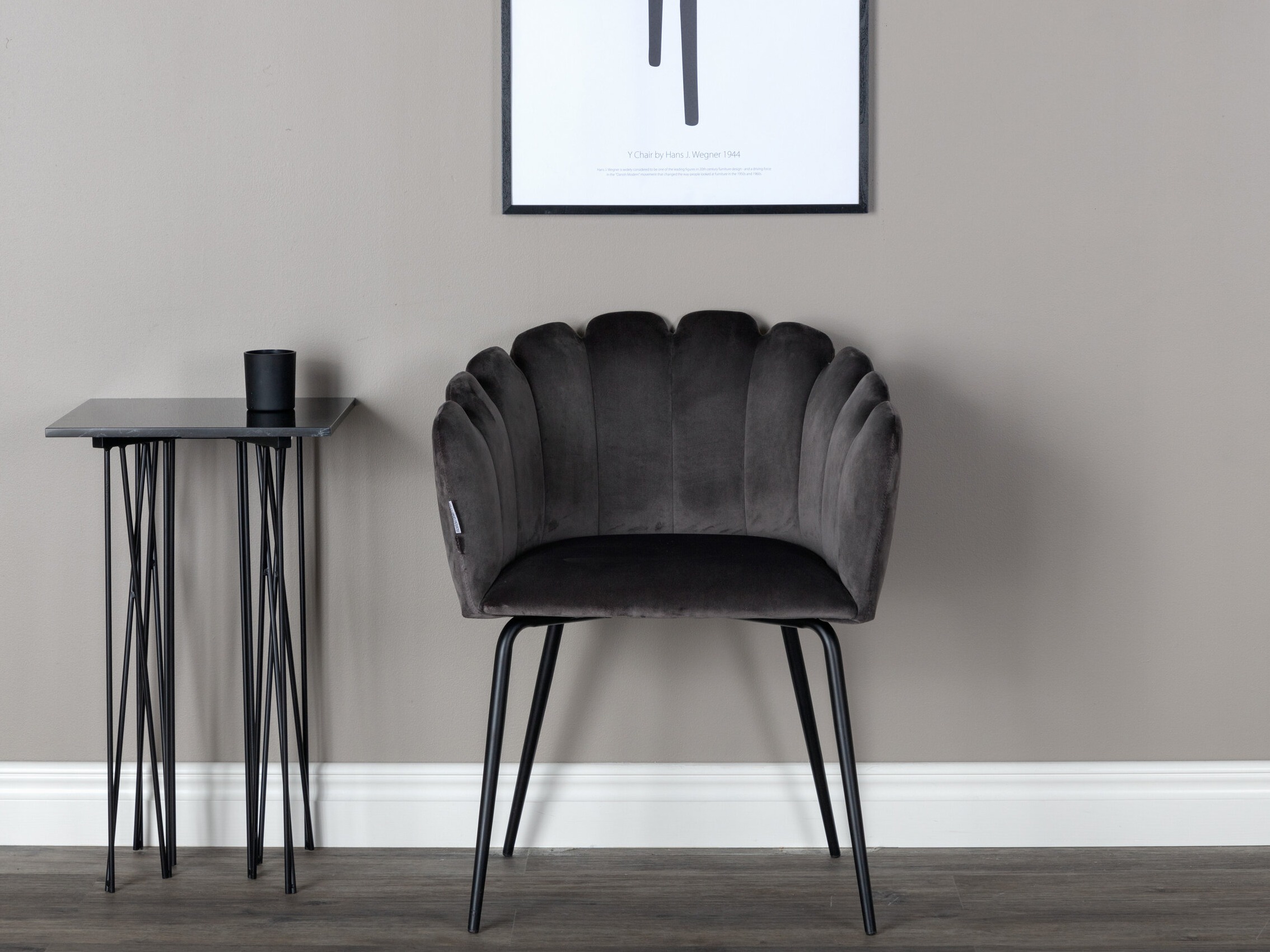 Chaise Dallas 134 (Gris + Noir)