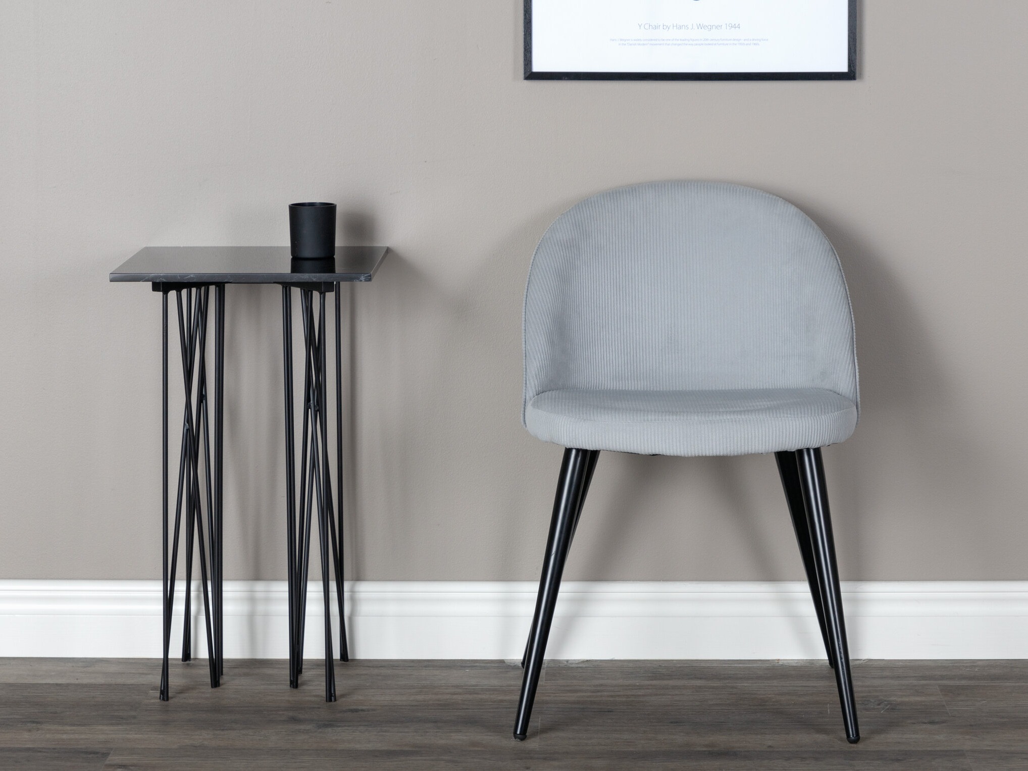 Chaise Dallas 136 (Gris + Noir)