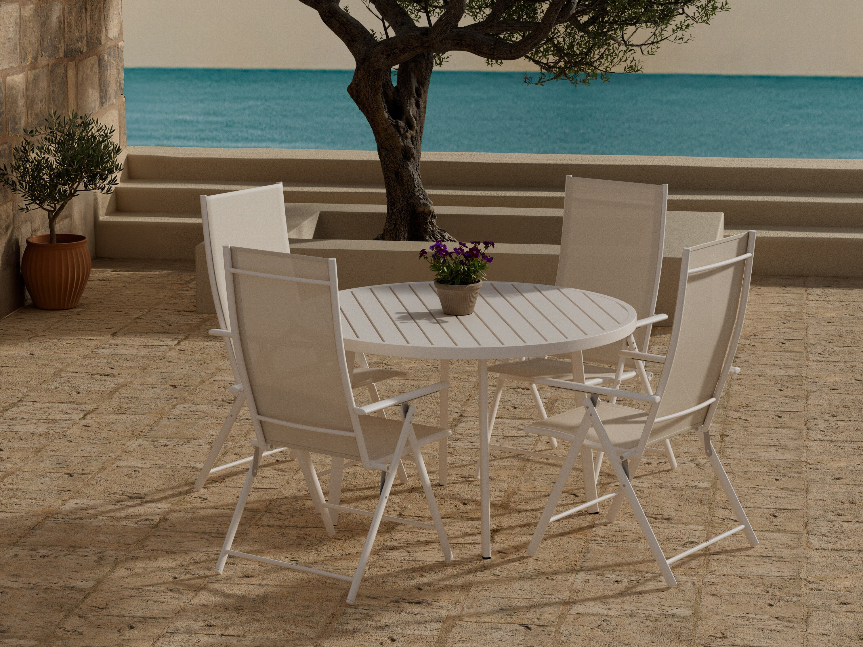 Ensemble table et chaises Dallas 5257 (Beige)