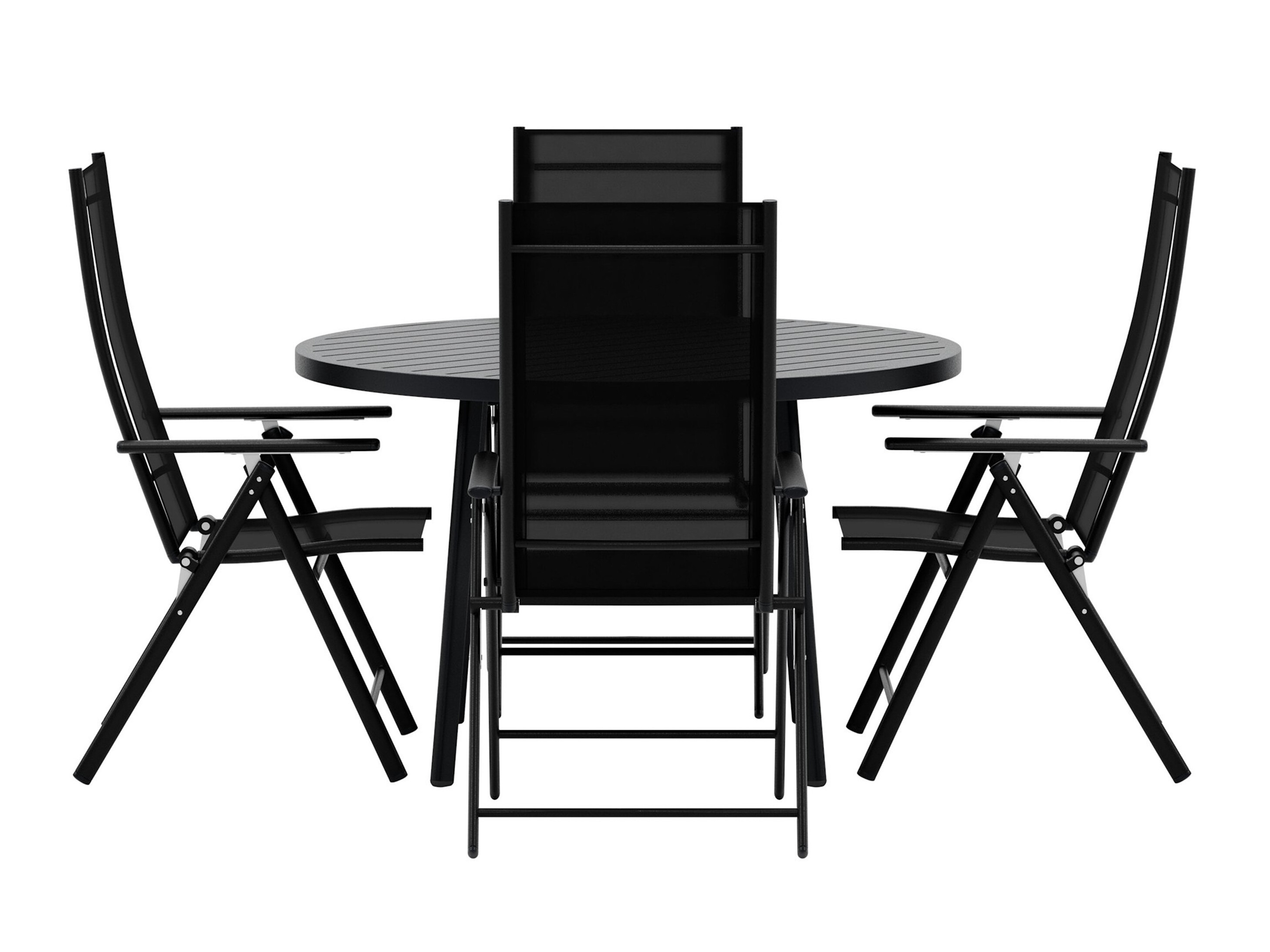 Ensemble table et chaises Dallas 5257 (Noir)