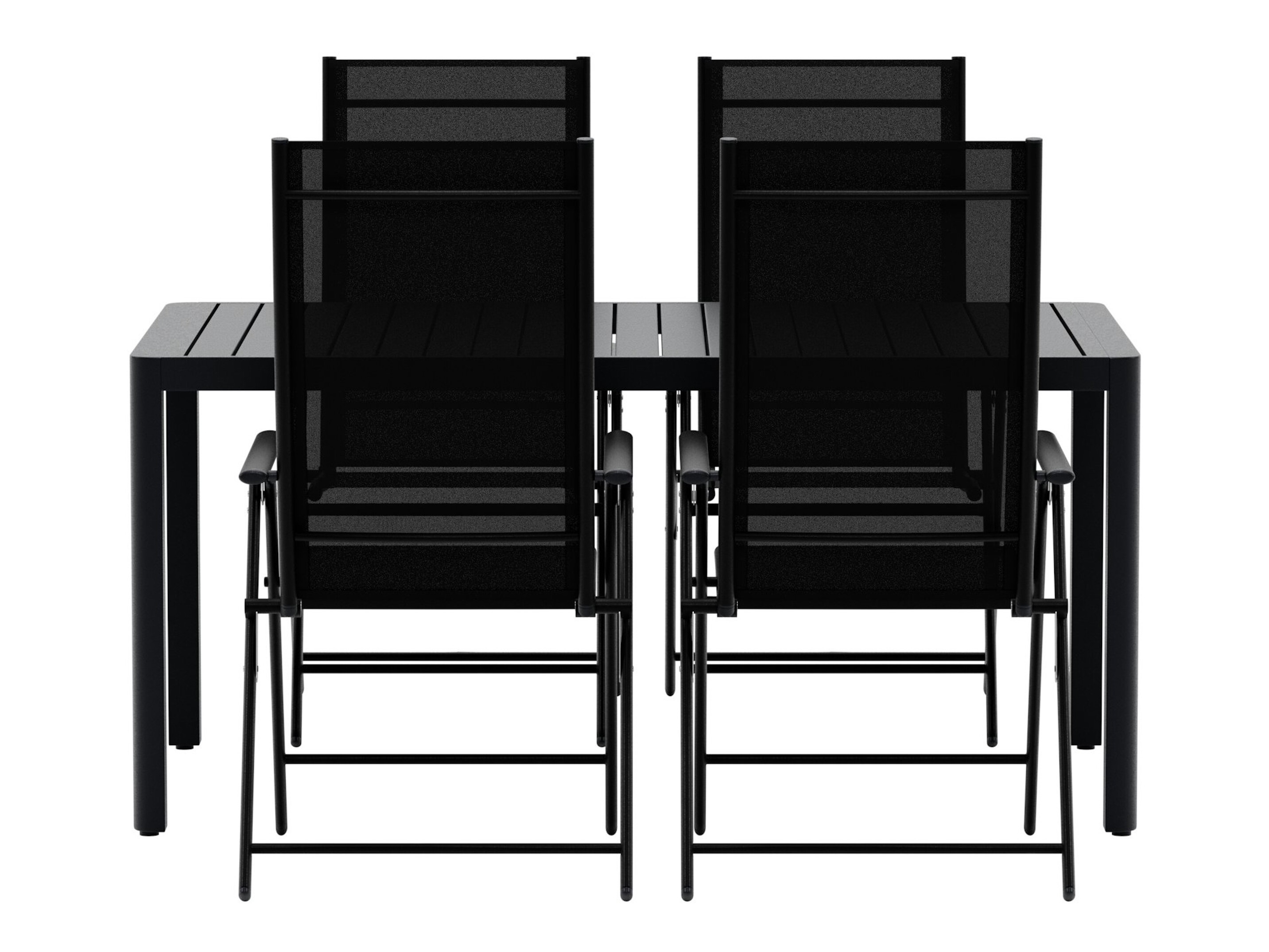 Ensemble table et chaises Dallas 5255 (Noir)