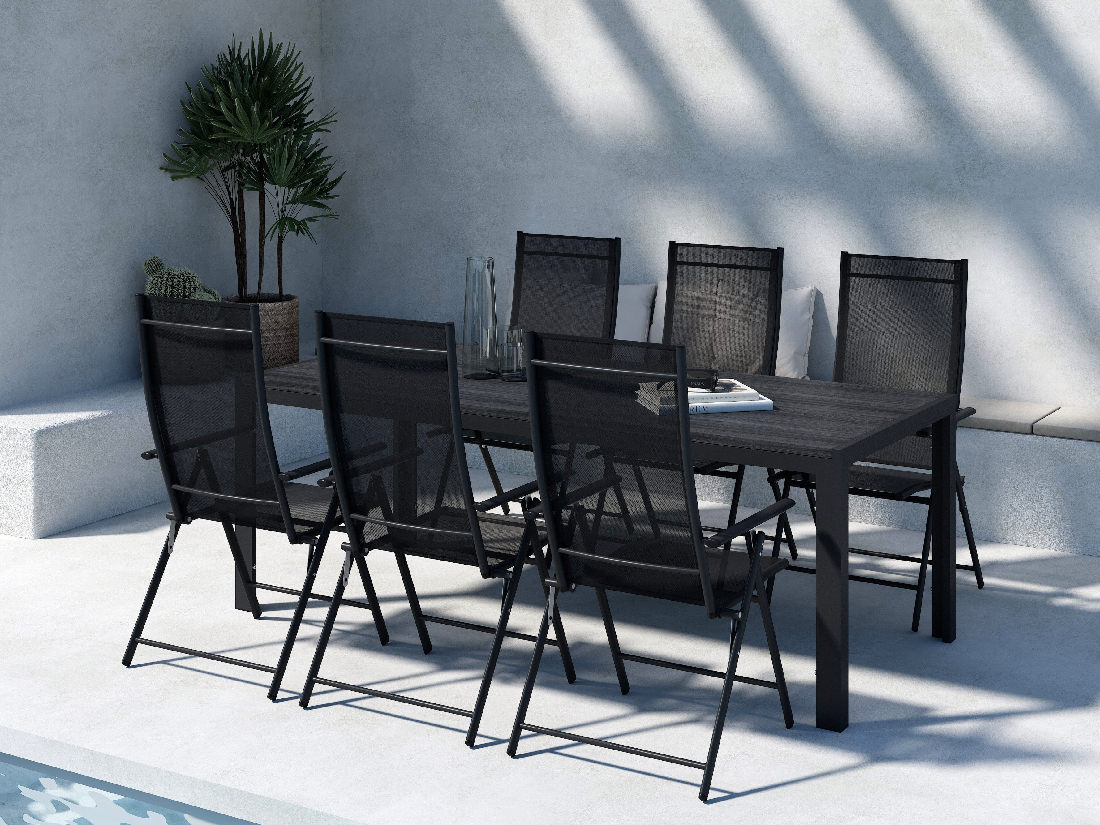 Ensemble table et chaises Dallas 5263 (Noir)