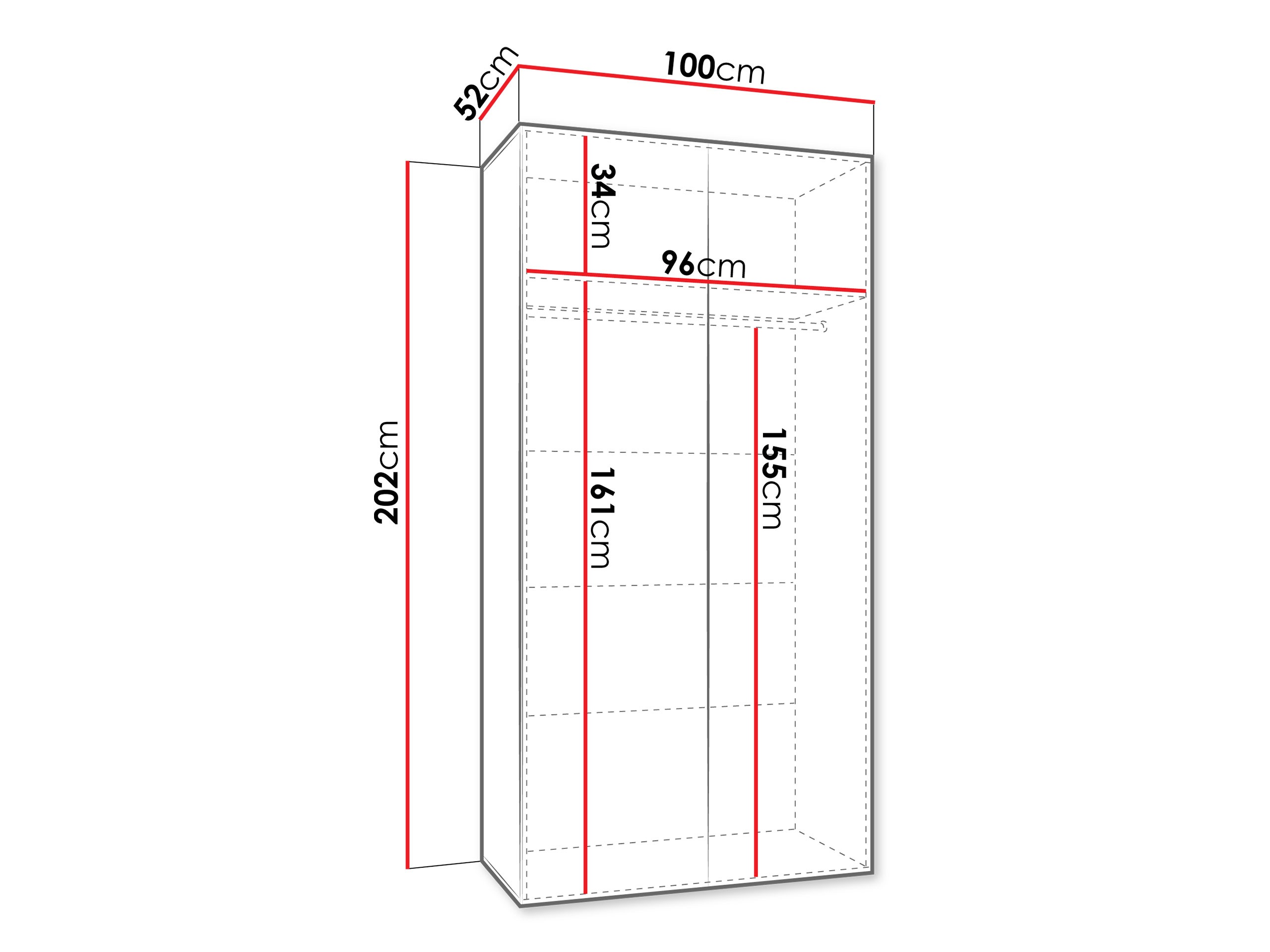 Armoire Hartford 600 (Noir)