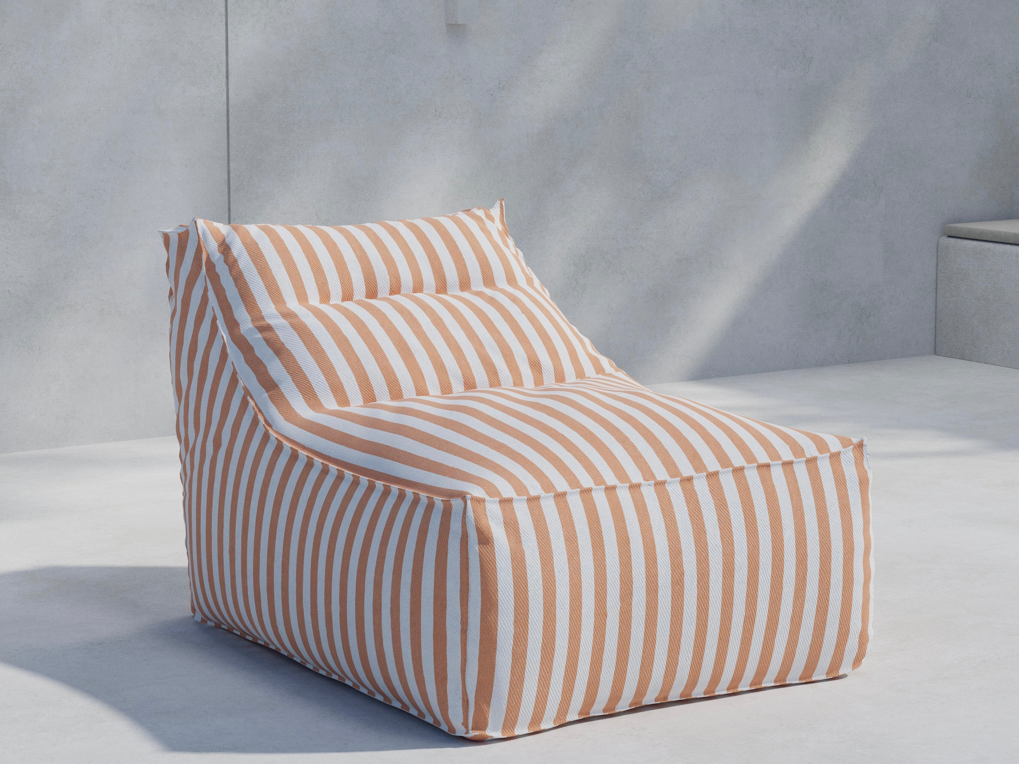 Pouf poire Dallas 5276 (Orange + Blanc)