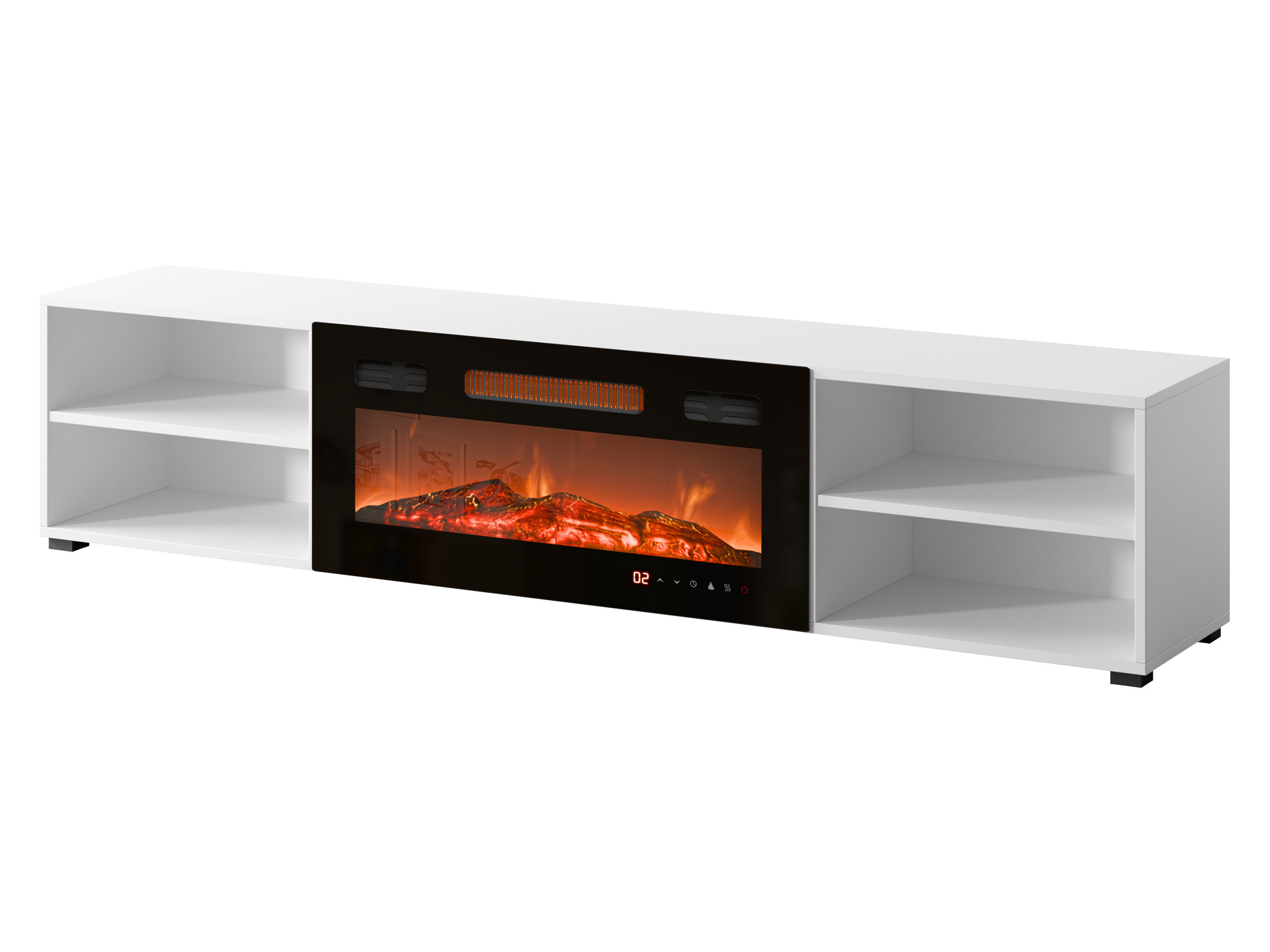 Meuble TV Charlotte 190 (Blanc + Noir)
