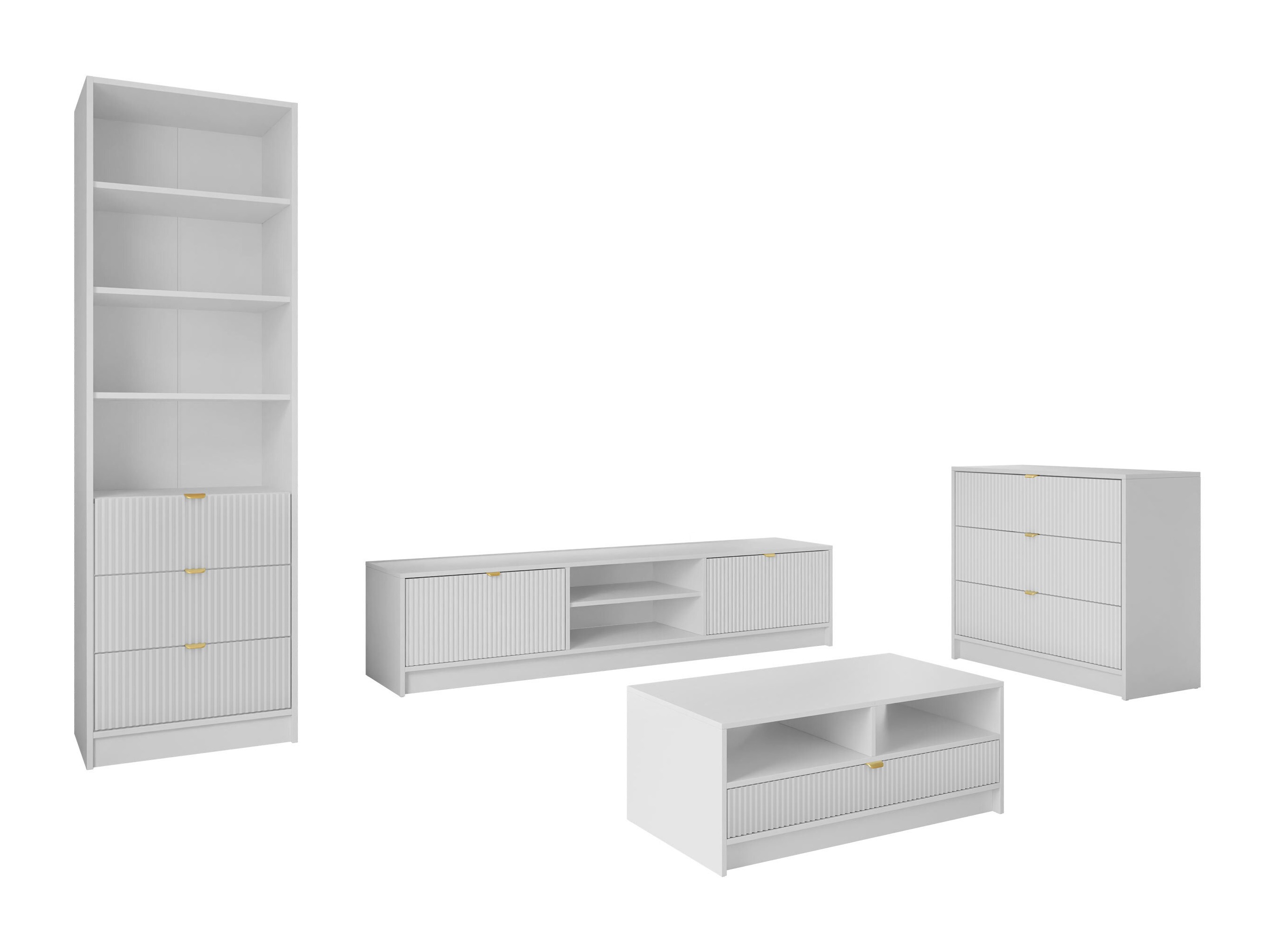 Ensemble de salon Comfivo Papilio VII (Blanc)