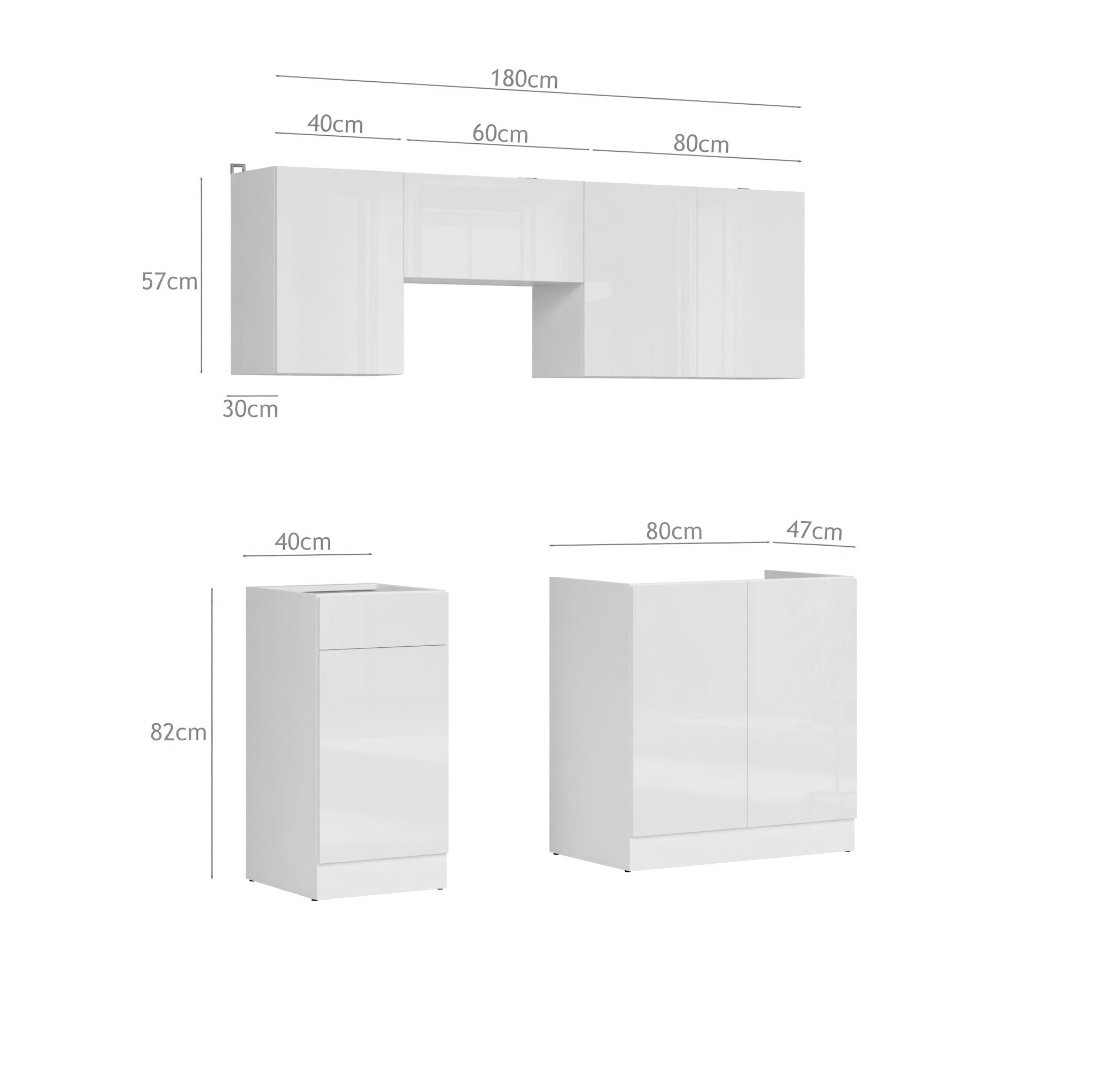 Cuisine complète modulaire Classic Grey 118