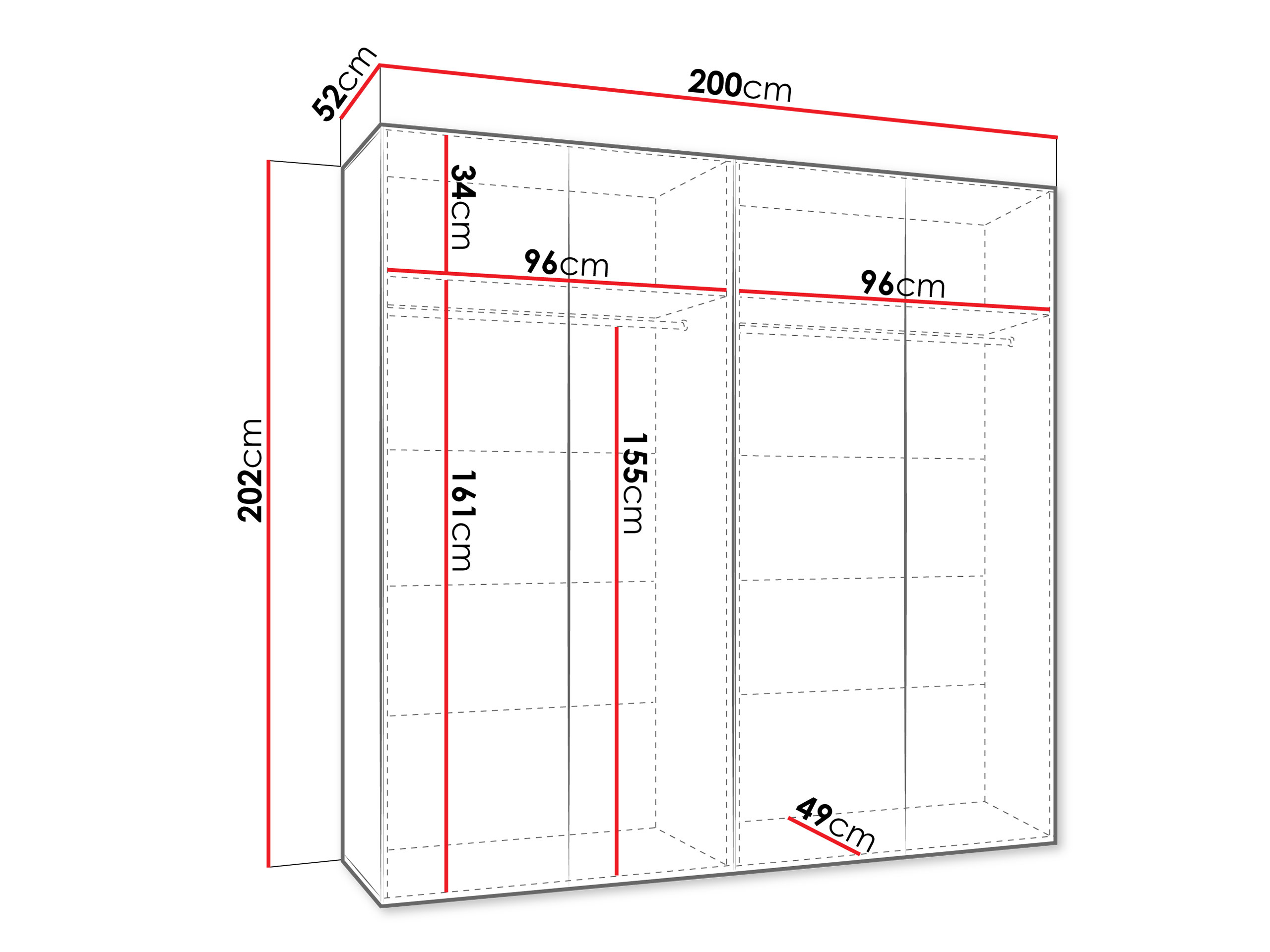 Armoire Hartford 625 (Blanc)