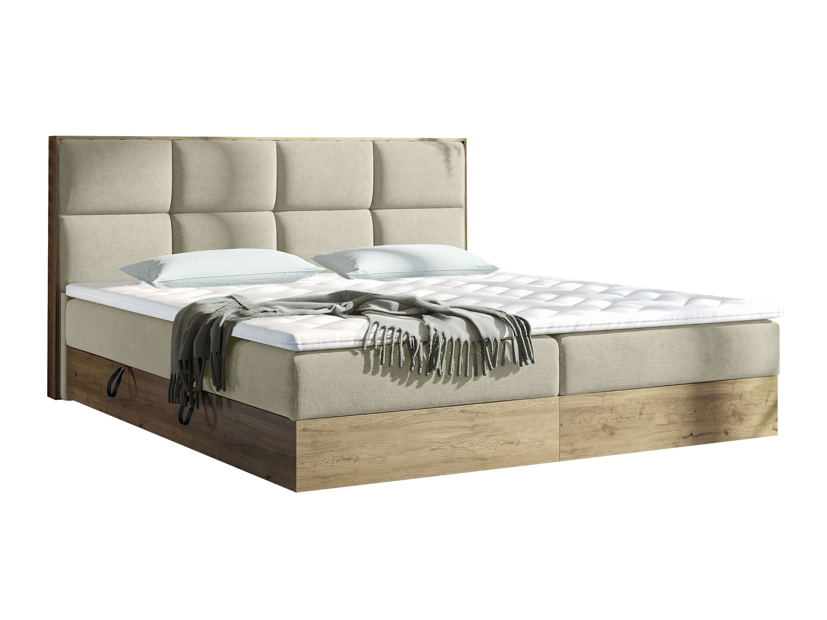 Lit boxspring ComfiDream Miraena (Chêne doré + Soro 21)