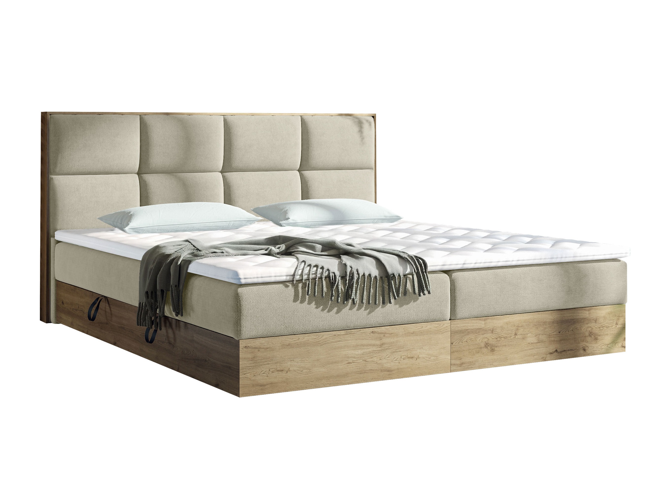 Lit boxspring ComfiDream Miraena (Chêne doré + Soro 21)