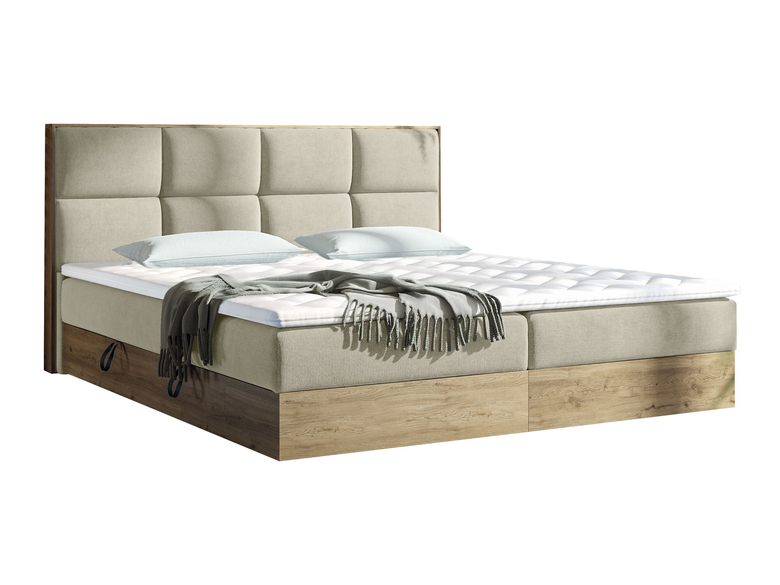 Lit boxspring ComfiDream Miraena (Chêne doré + Soro 21)