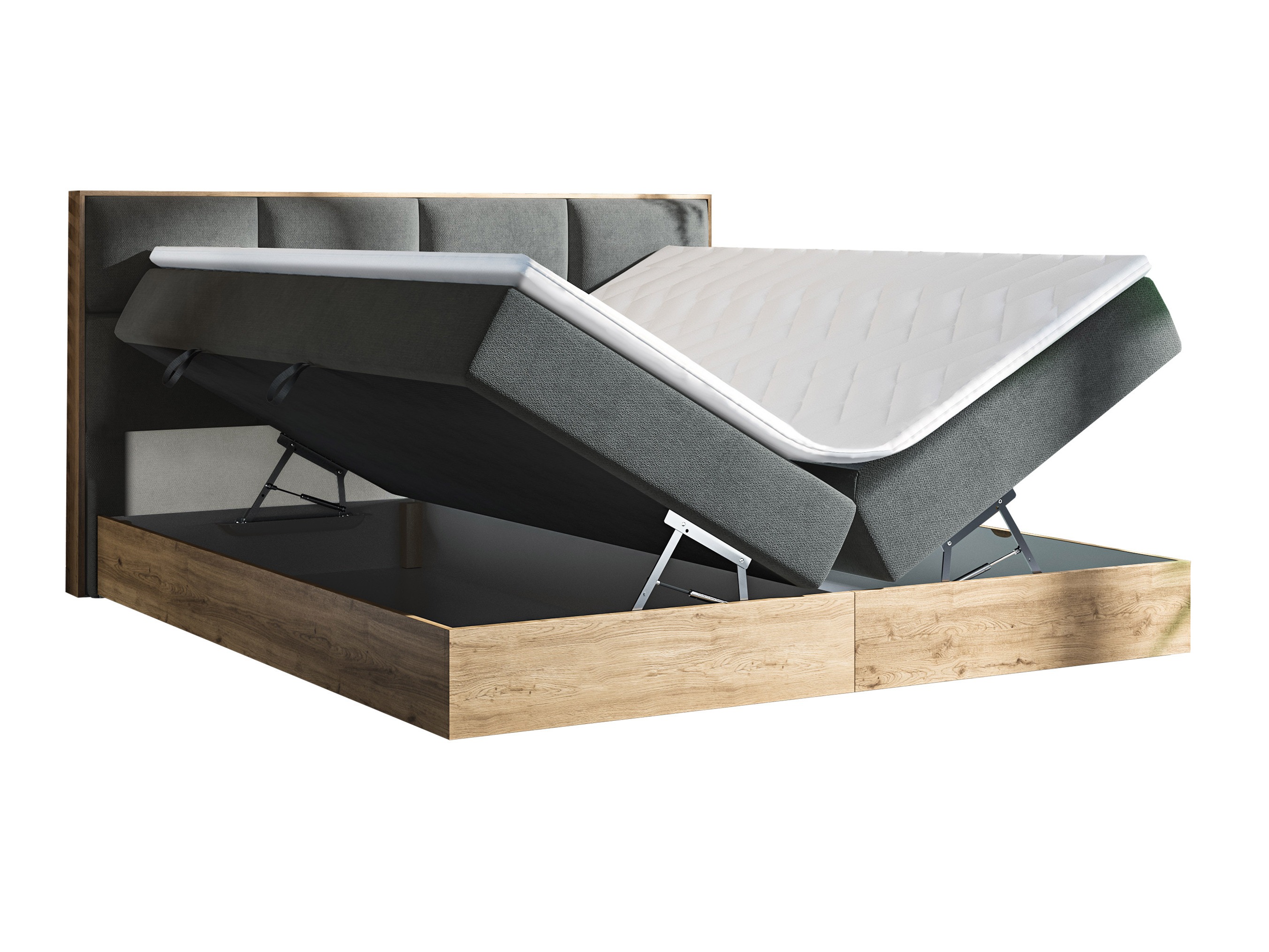 Lit boxspring ComfiDream Miraena (Chêne doré + Soro 21)