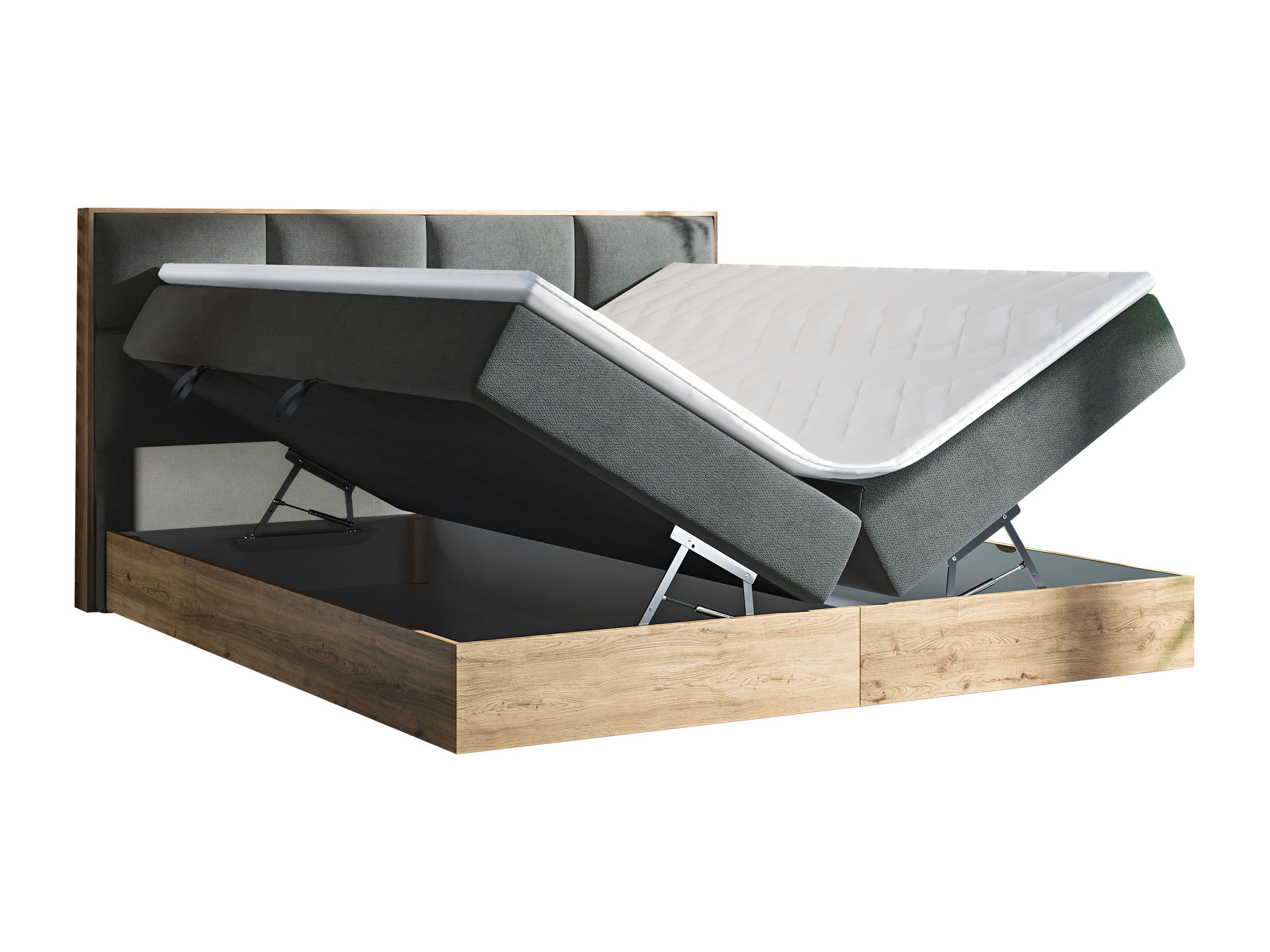 Lit boxspring ComfiDream Miraena (Chêne doré + Soro 28)