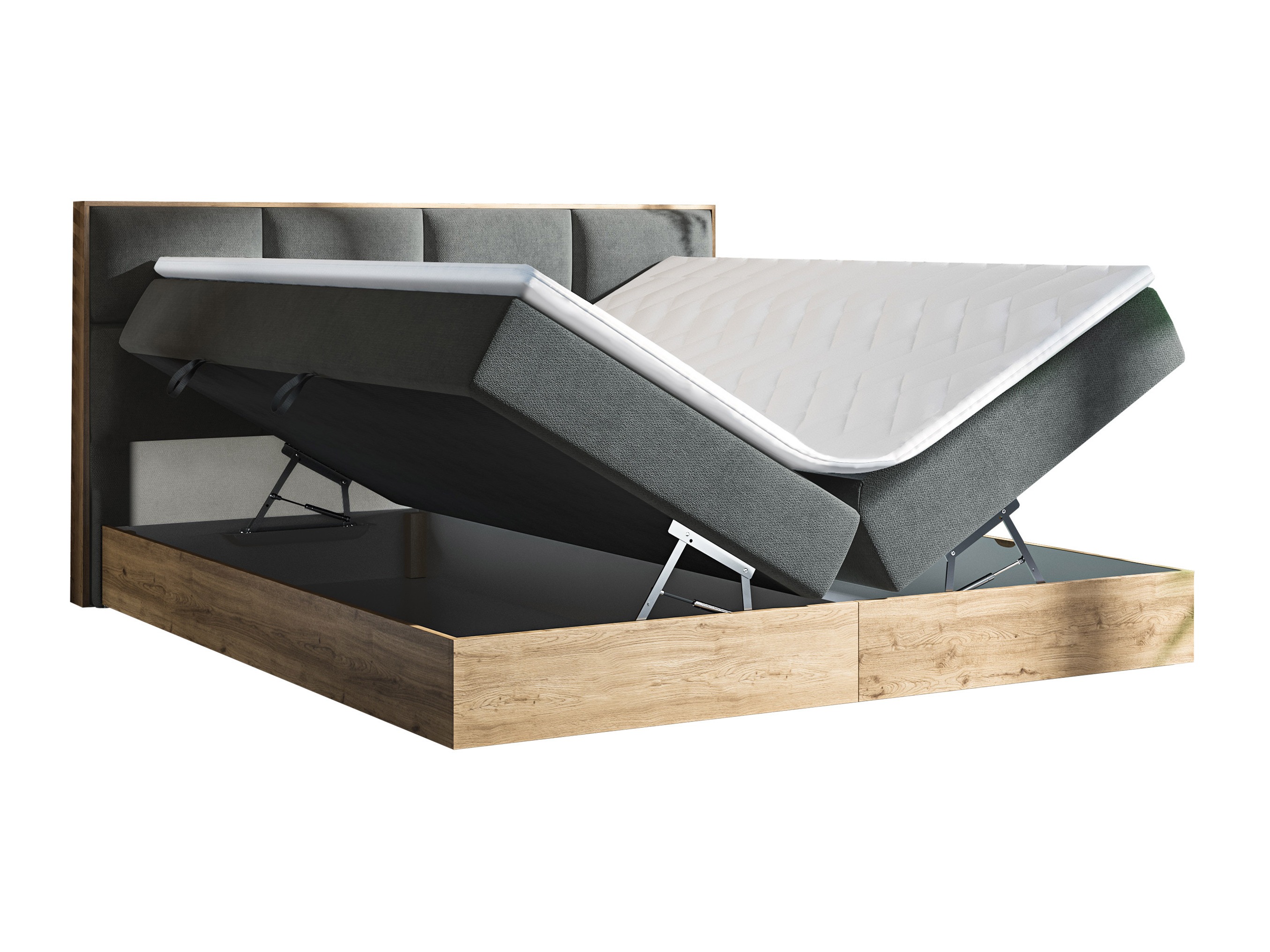 Lit boxspring ComfiDream Miraena (Chêne doré + Soro 28)