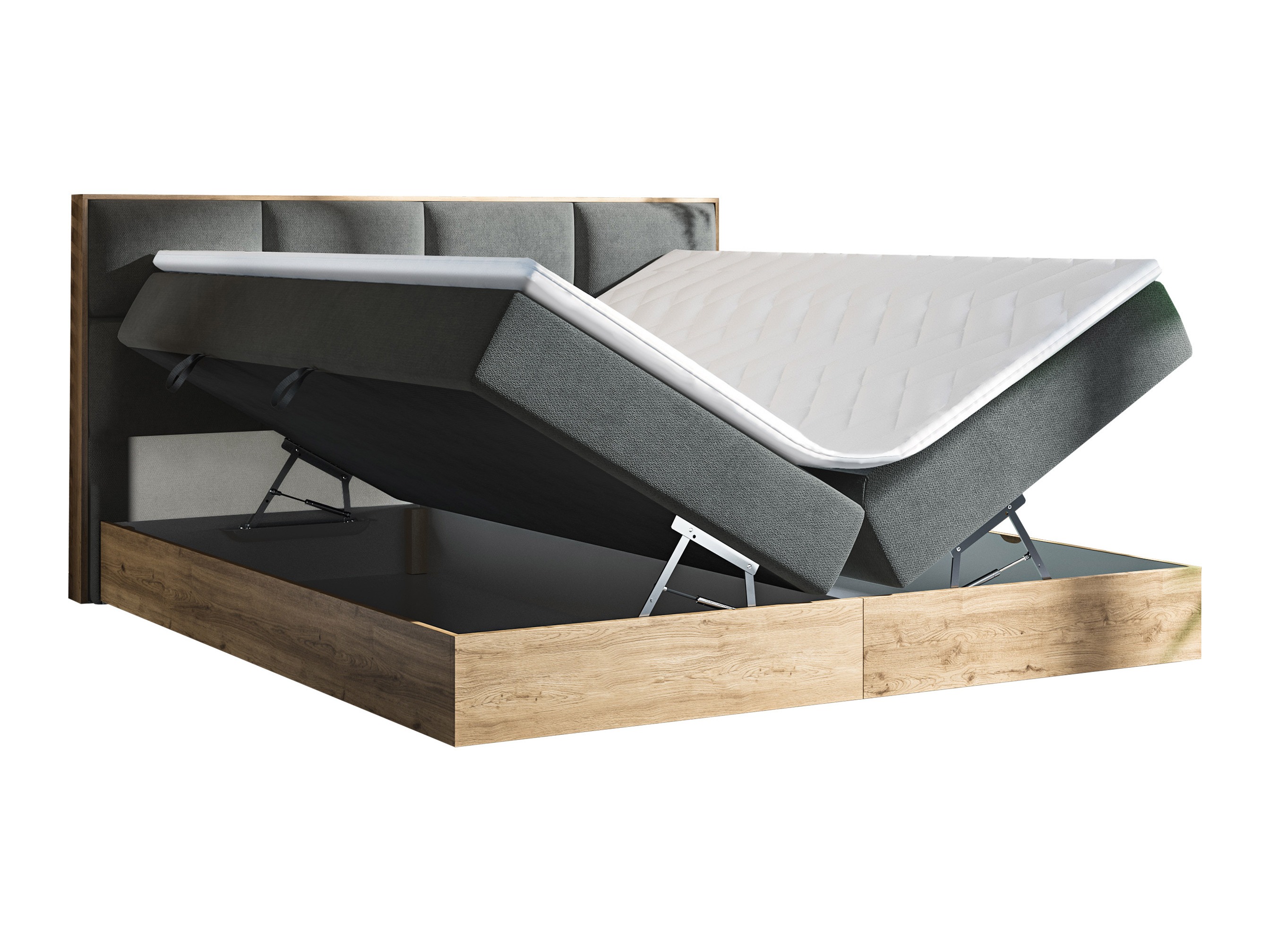 Lit boxspring ComfiDream Miraena (Chêne doré + Soro 28)