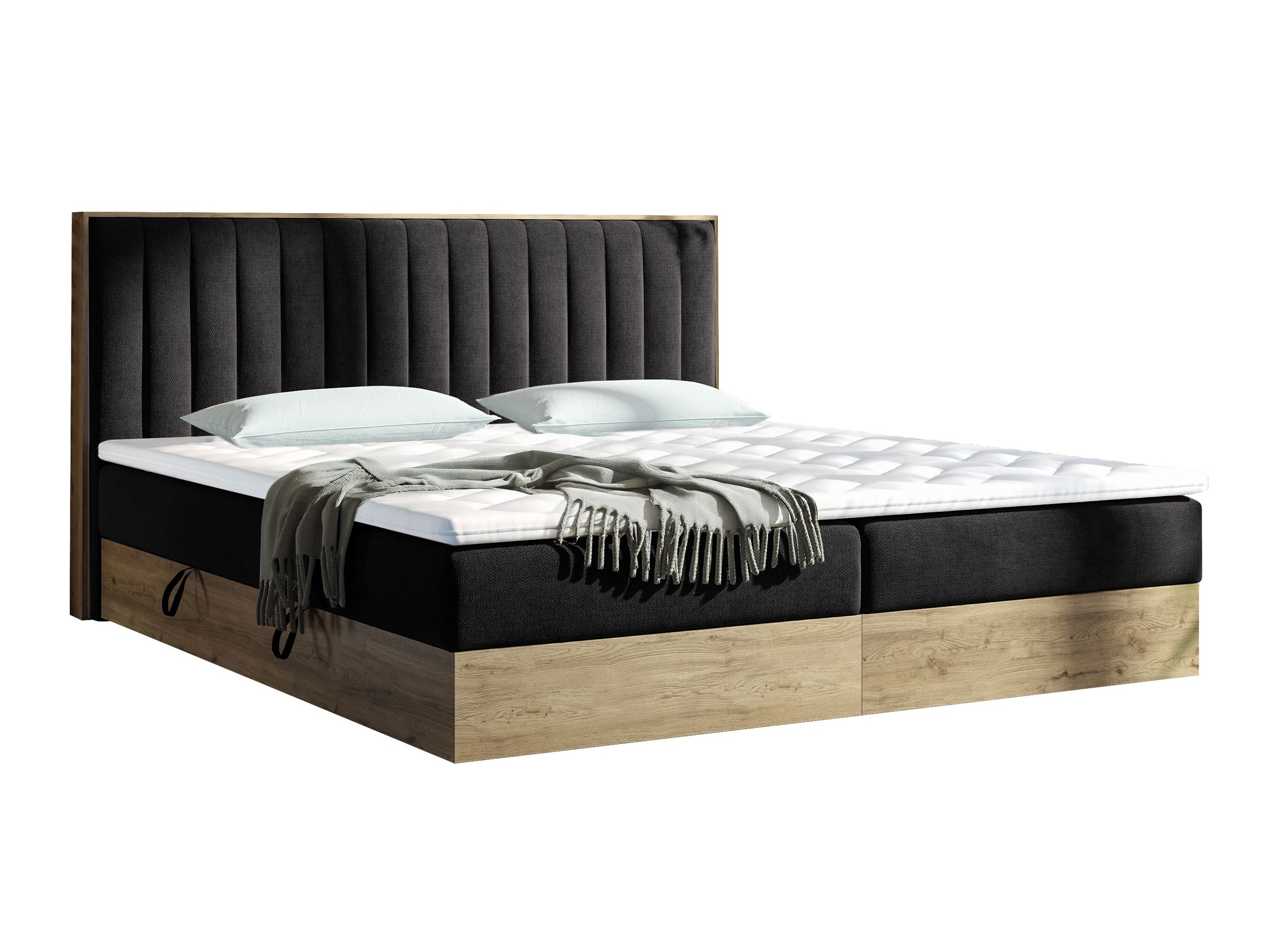 Lit boxspring ComfiDream Odelra (Chêne doré + Soro 100)