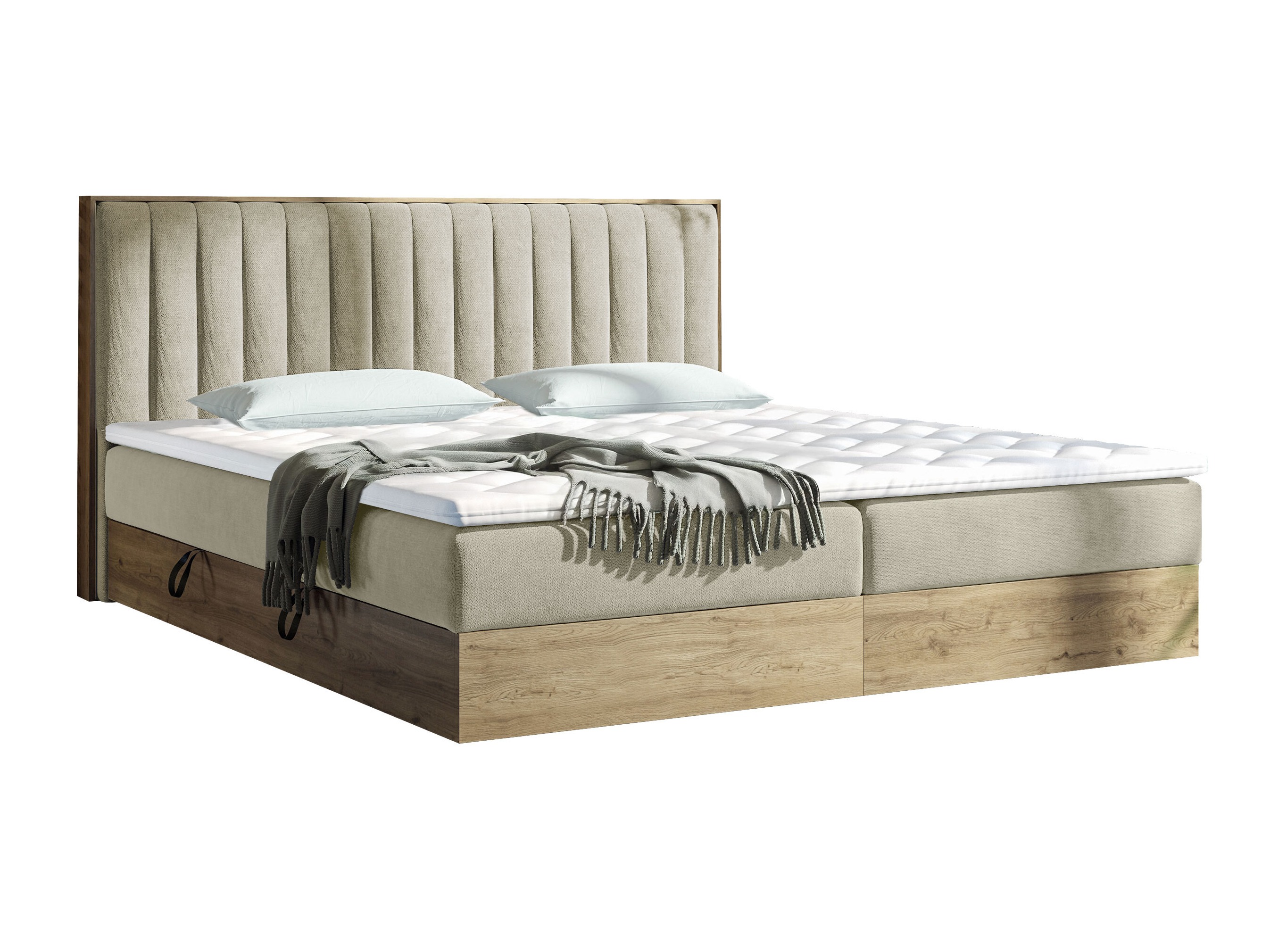 Lit boxspring ComfiDream Odelra (Chêne doré + Soro 21)