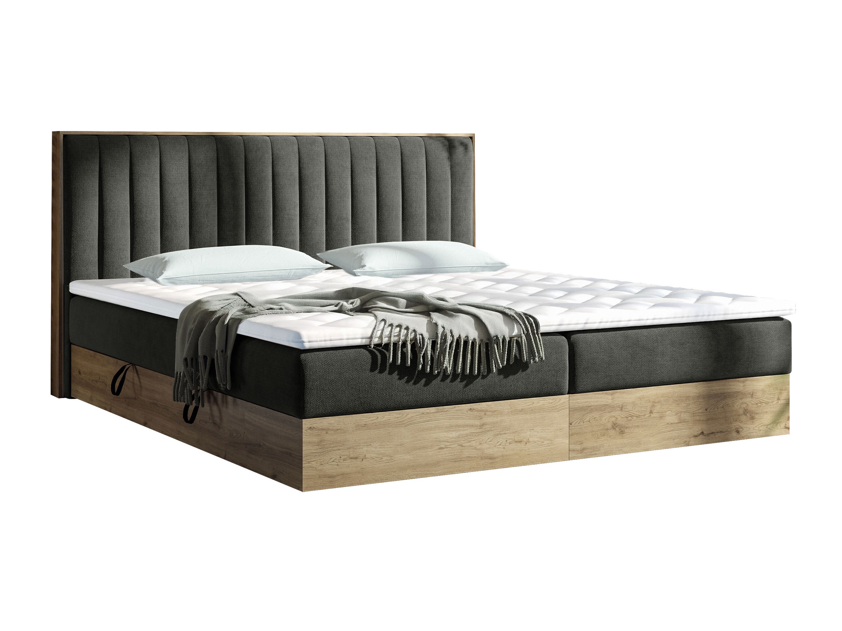 Lit boxspring ComfiDream Odelra (Chêne doré + Soro 24)