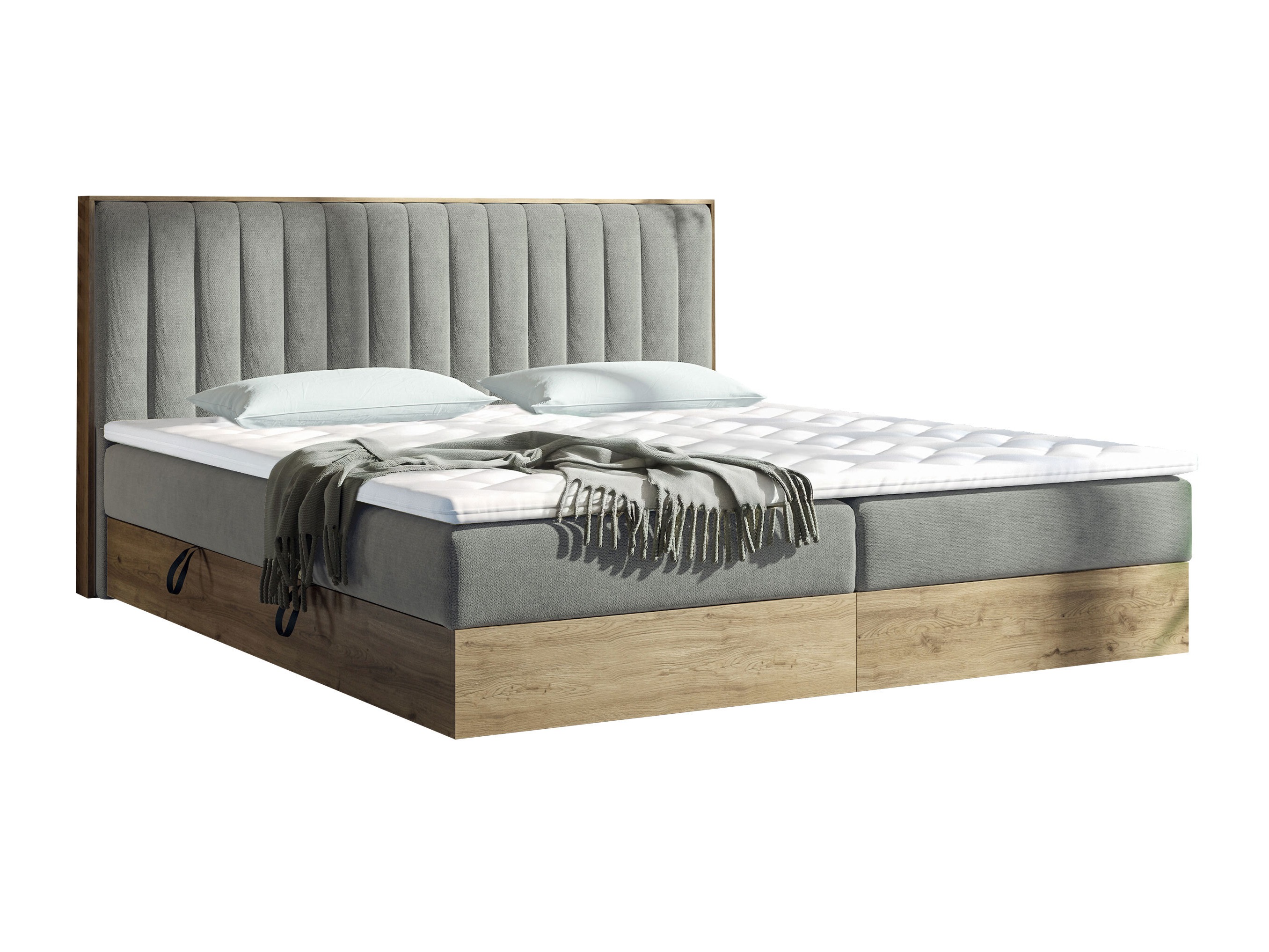 Lit boxspring ComfiDream Odelra (Chêne doré + Soro 90)
