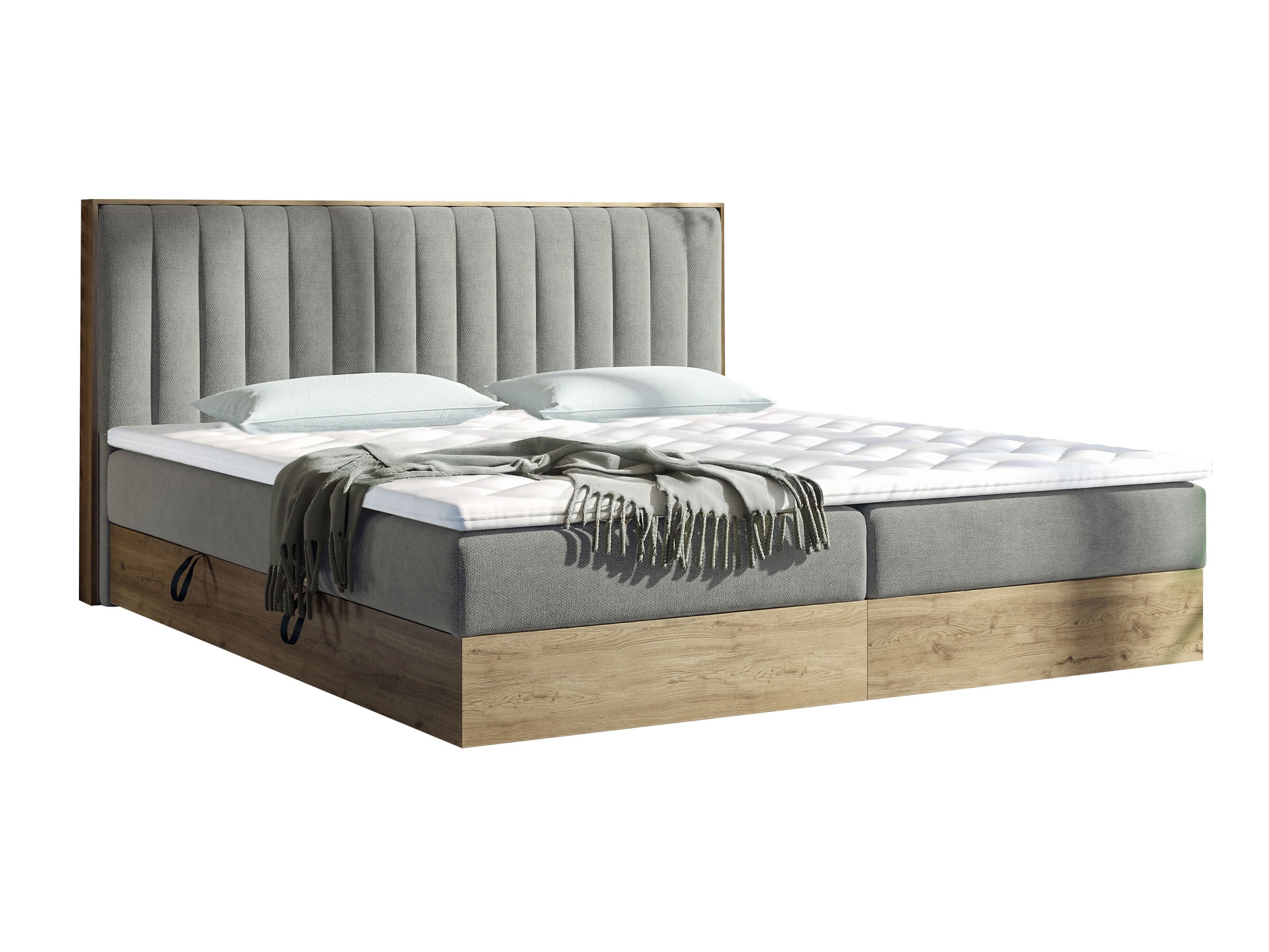 Lit boxspring ComfiDream Odelra (Chêne doré + Soro 90)