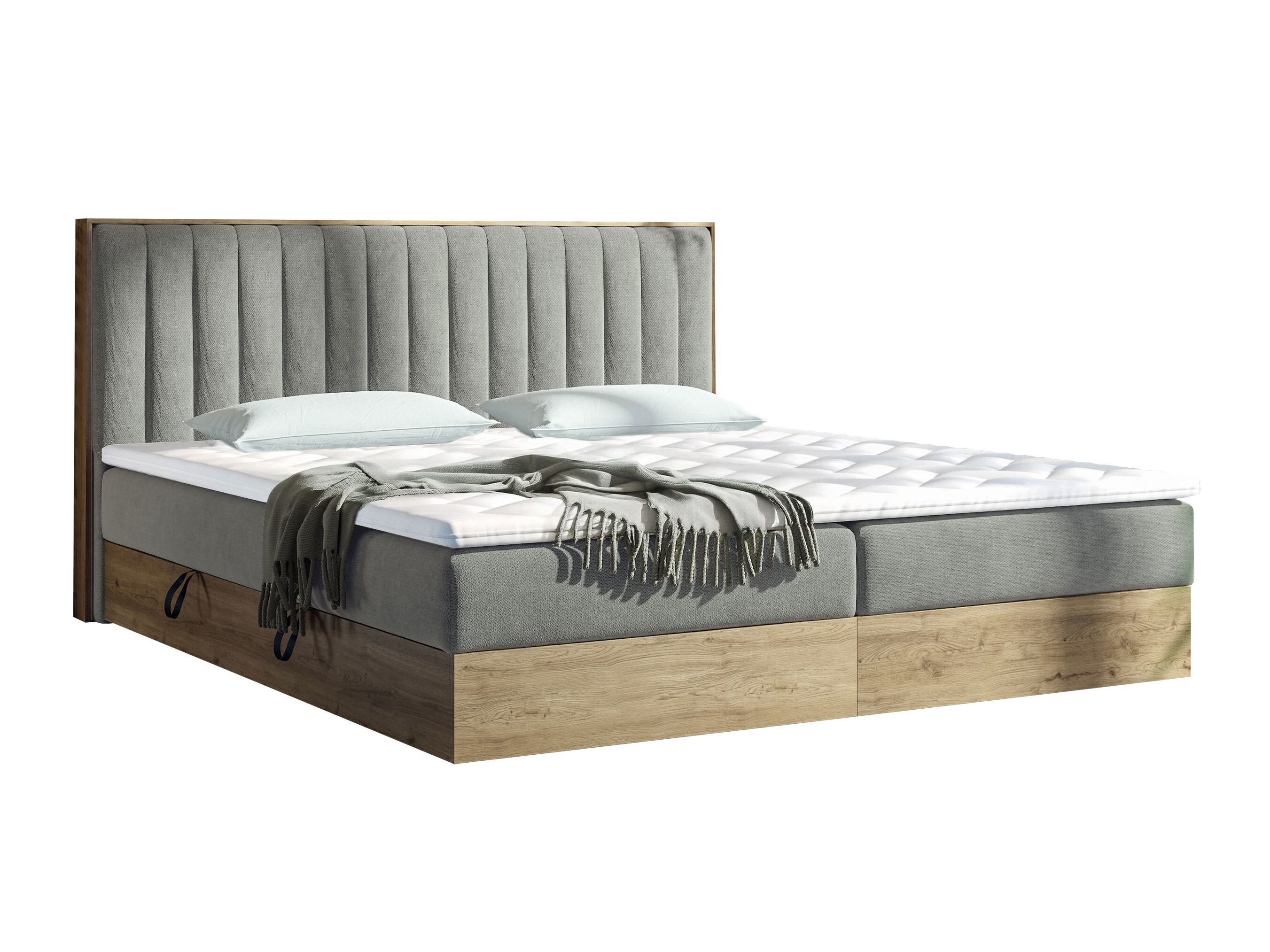 Lit boxspring ComfiDream Odelra (Chêne doré + Soro 90)