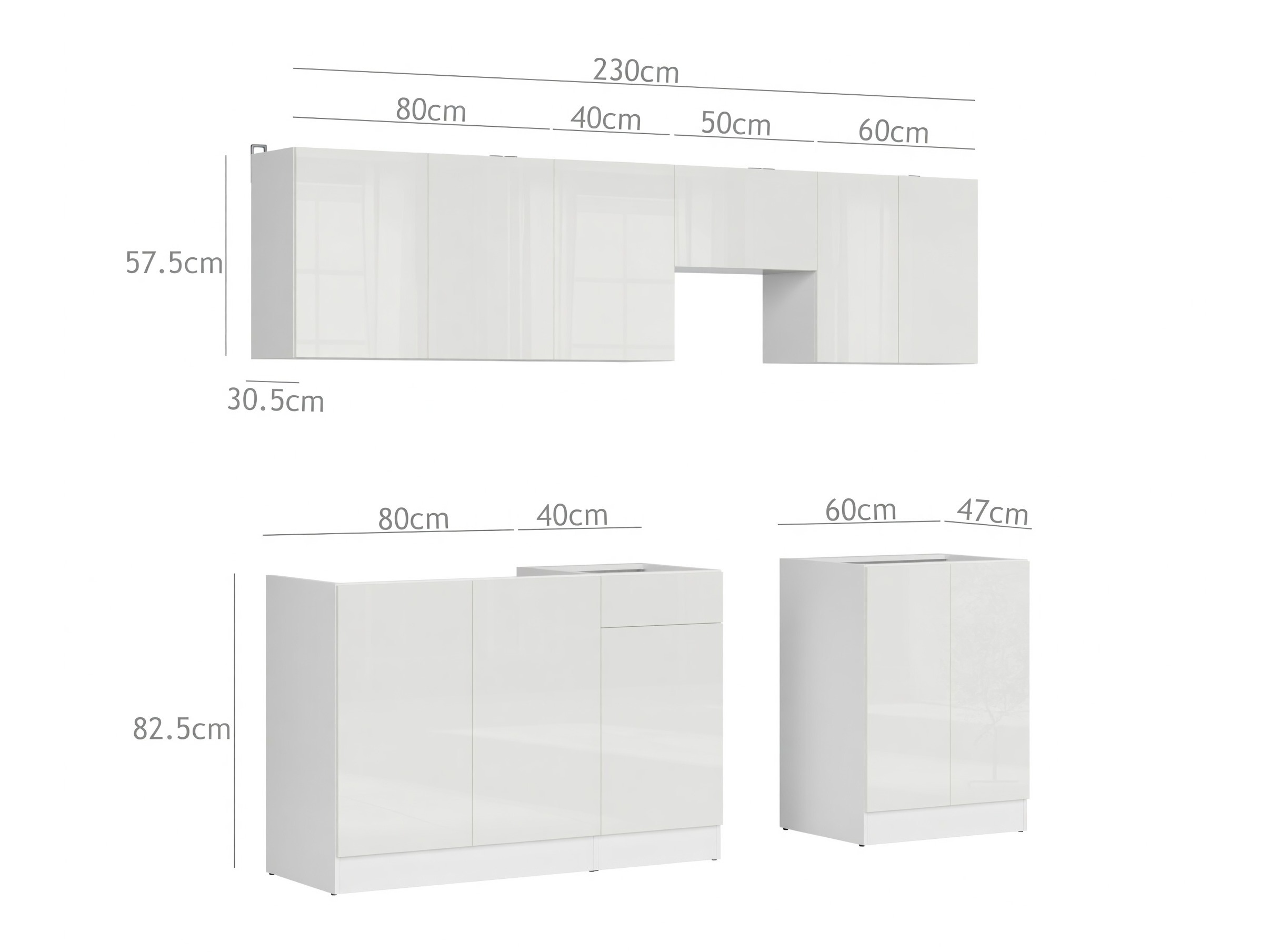 Cuisine complète modulaire Classic Grey 119