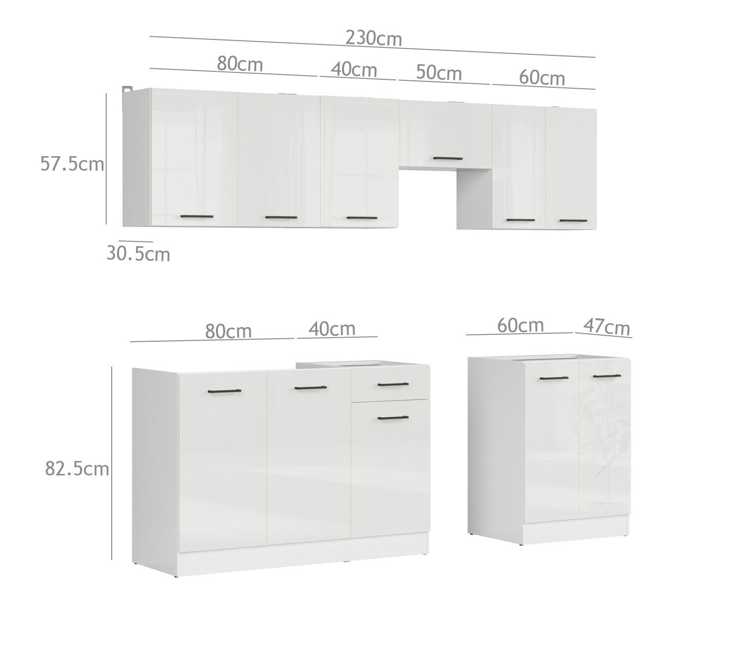 Cuisine complète modulaire Line White 118